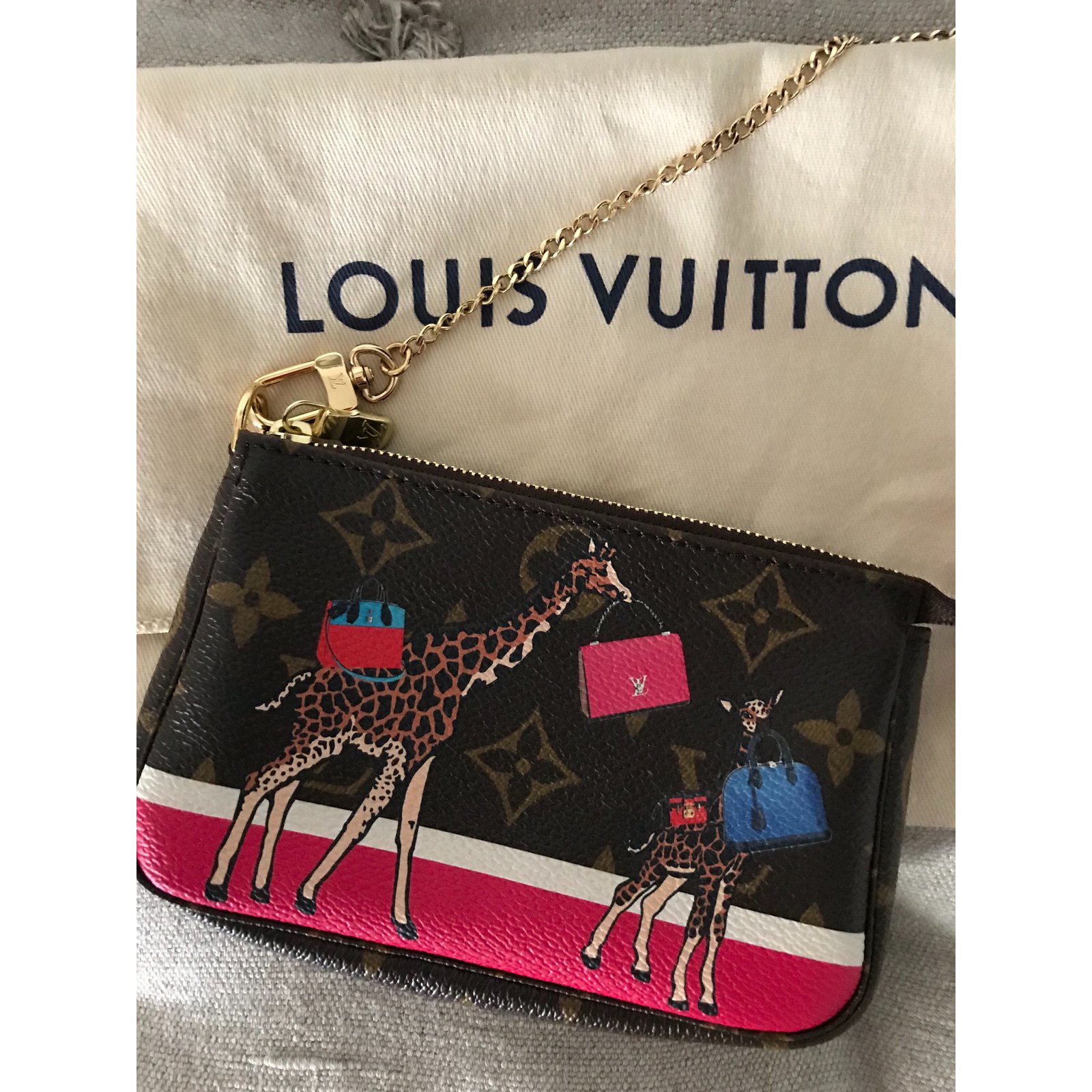 Louis Vuitton Pochette Accessories Giraffe Xmas Monogram Mini