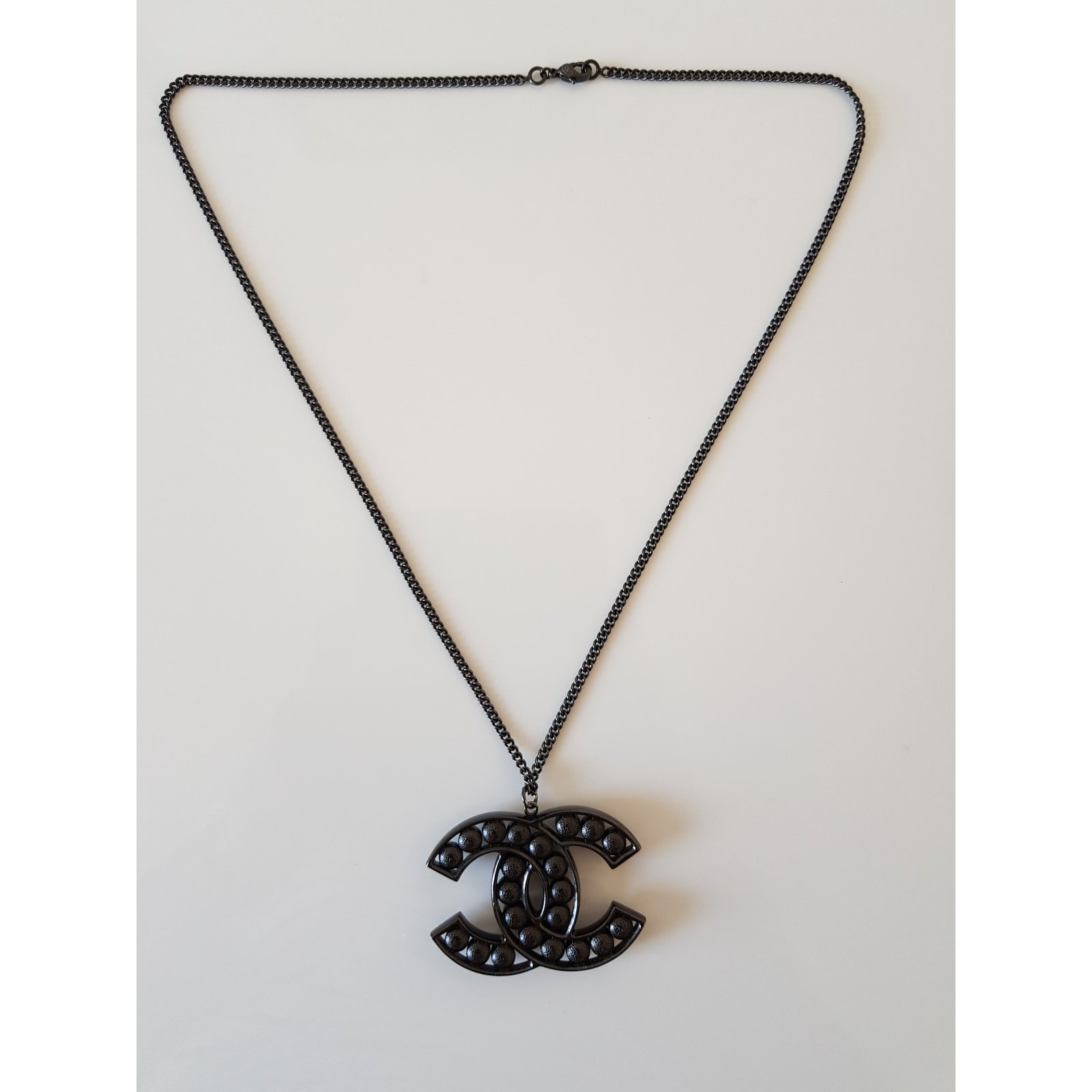 Chanel Necklaces Black Metal ref.77127