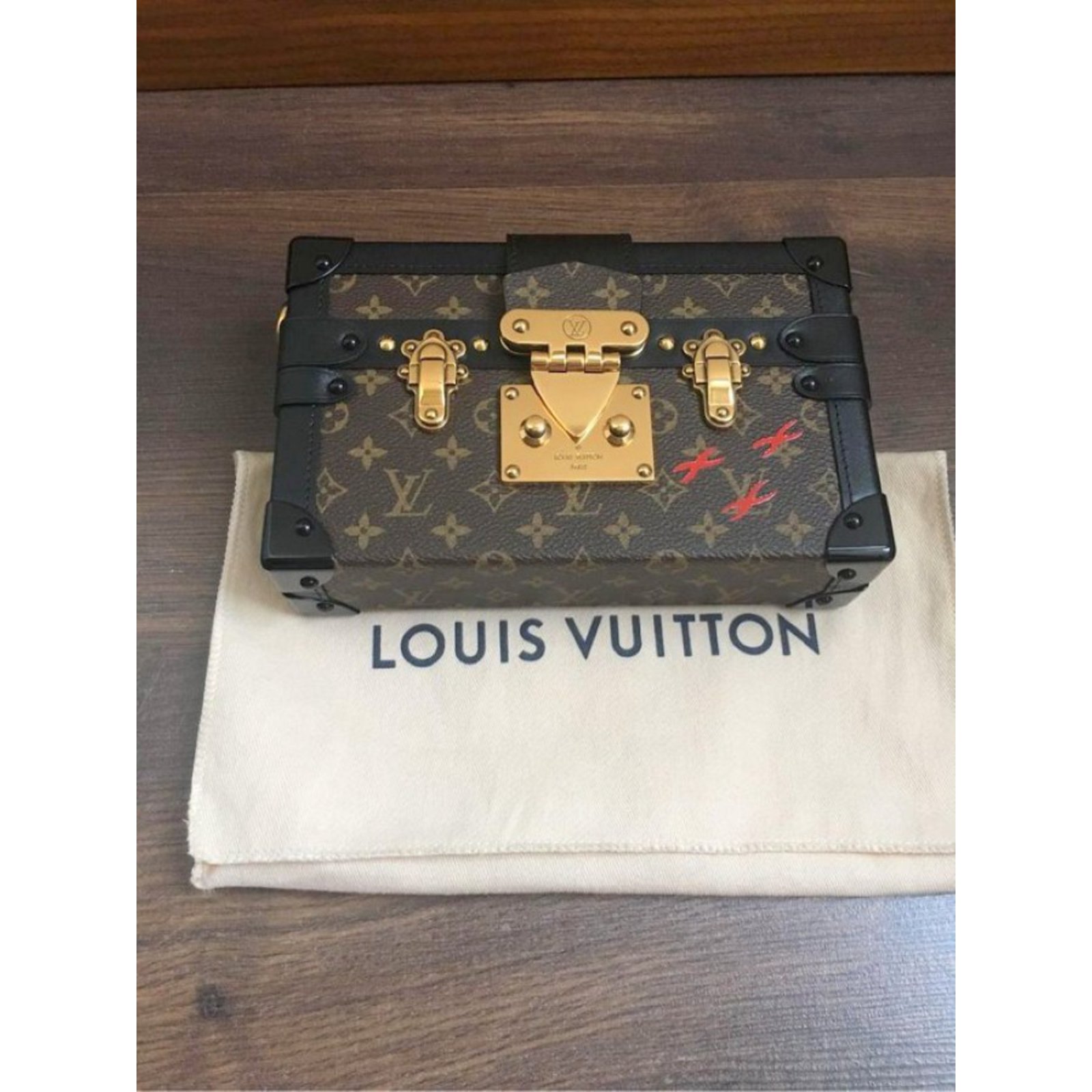 Louis Vuitton Petit malle Cuir Marron ref.77189