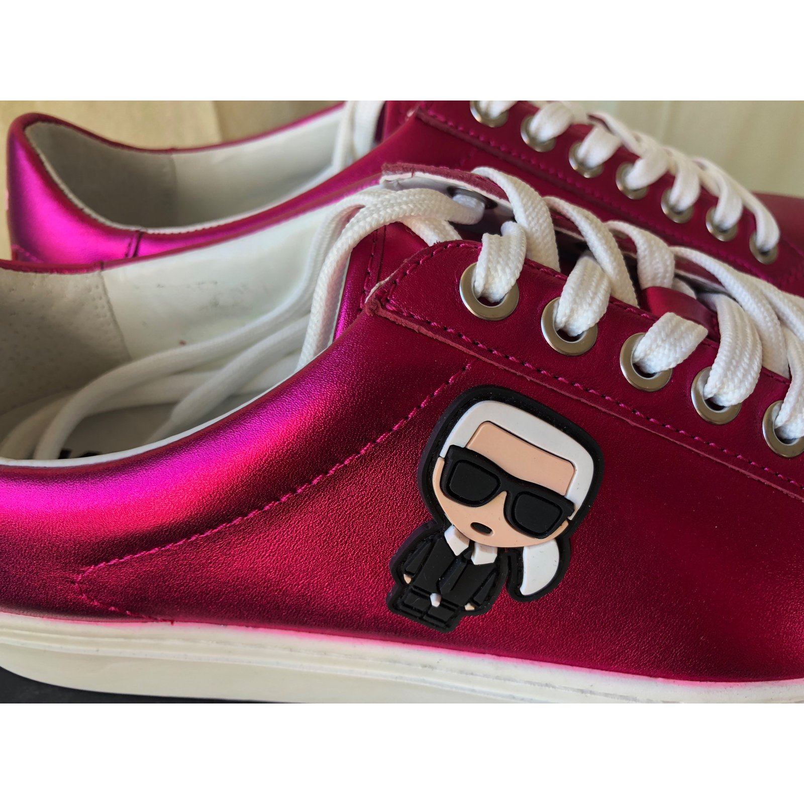 Karl Lagerfeld sneakers Pink Leather ref.77199 - Joli Closet