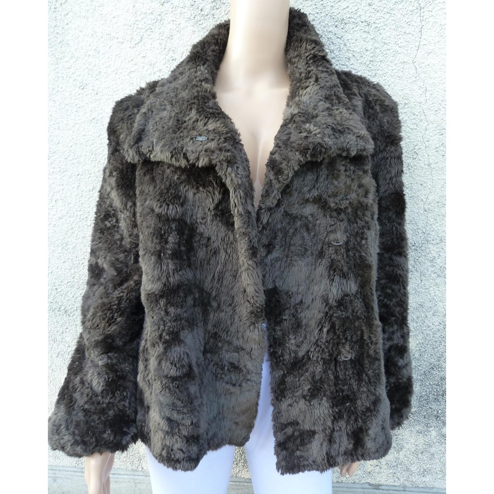 Armani Jeans Fourrure Manteau Fourrure Fausse Fausse Manteau xrCWdBeQo