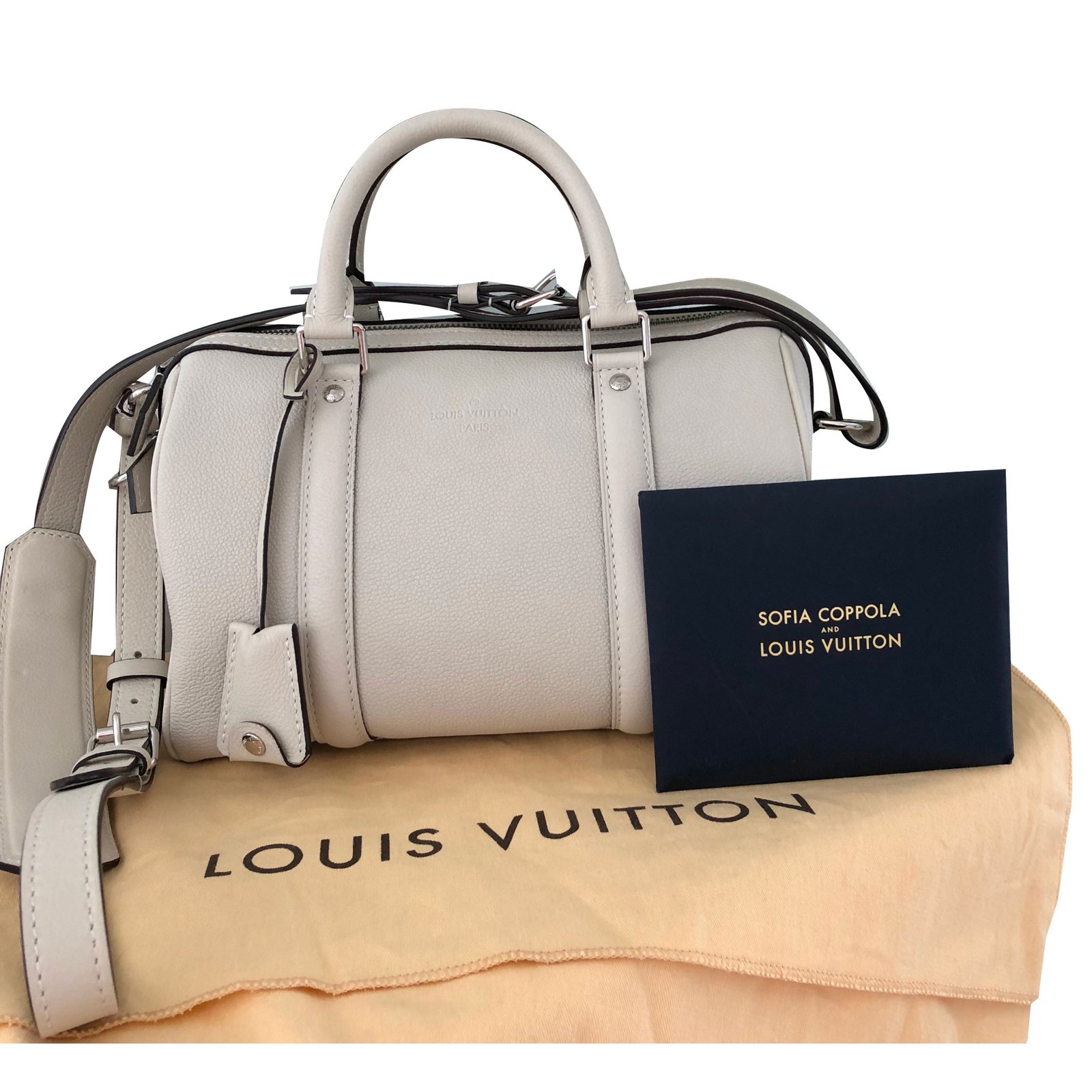 Louis Vuitton - Authenticated Antigua Handbag - Cloth Ecru for Women, Very Good Condition
