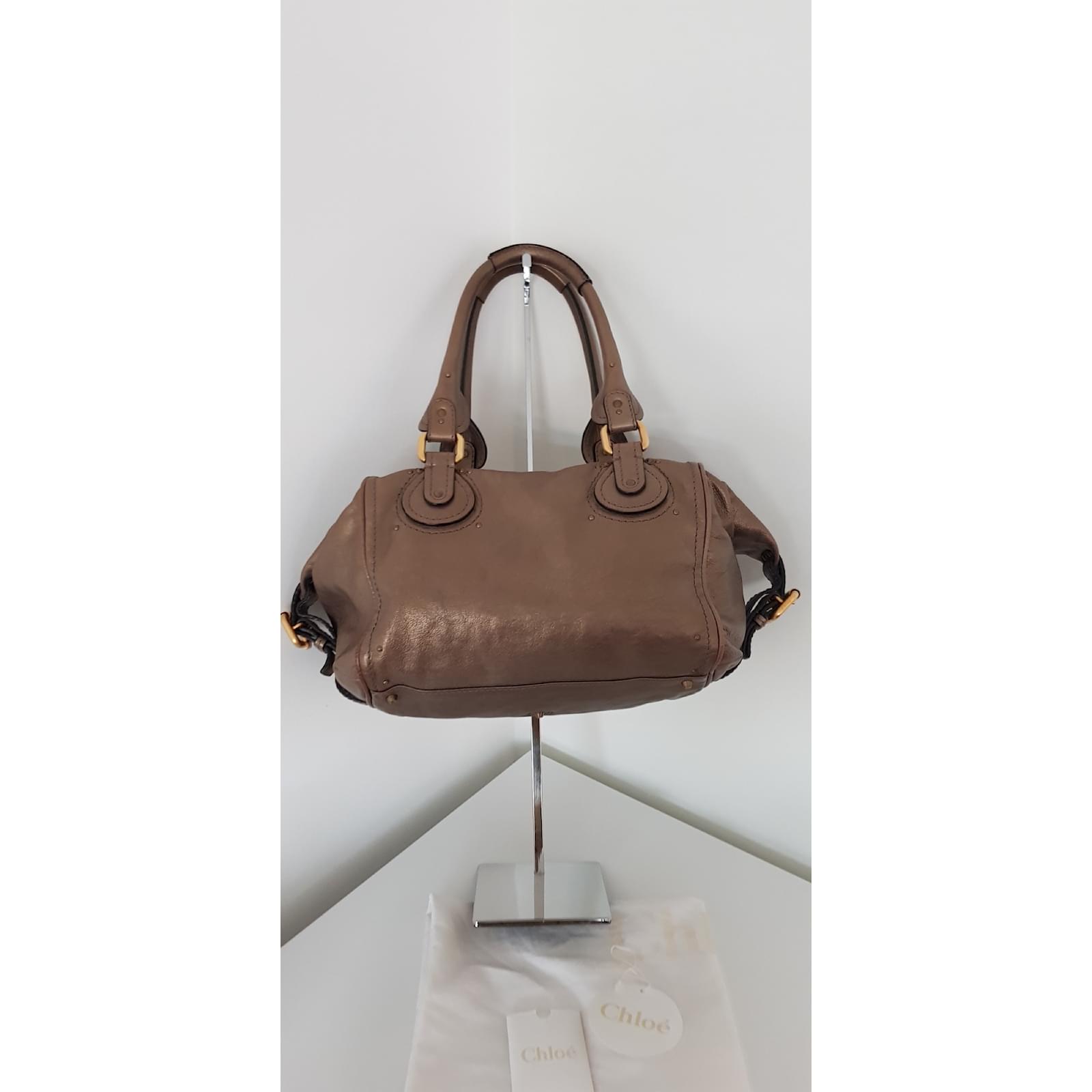 CHLOE PADDINGTON bag Bronze Leather ref.78285 Joli Closet