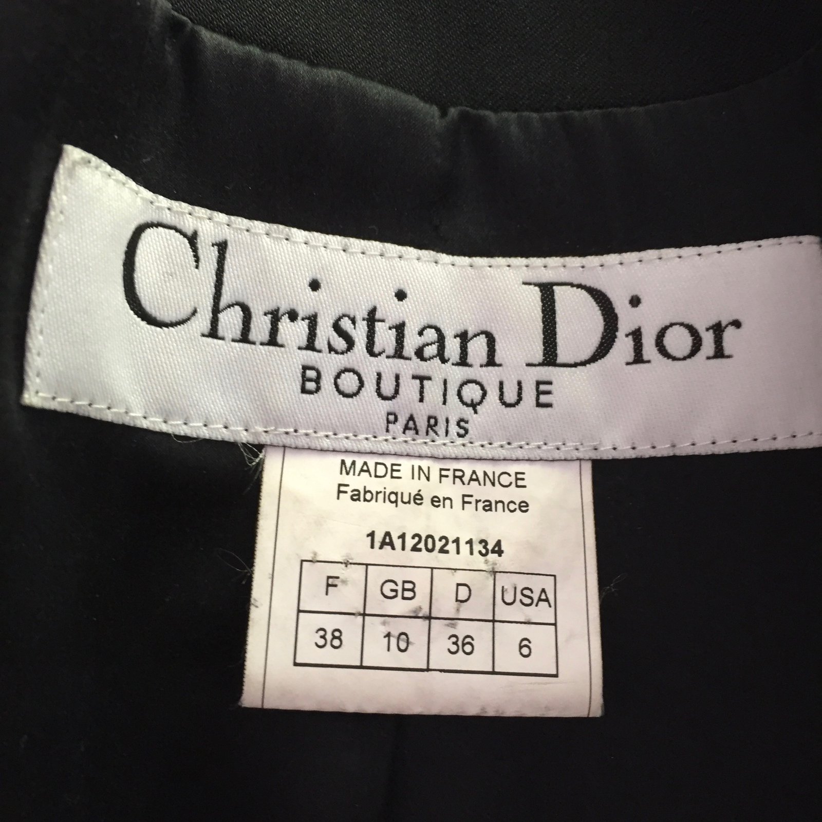 Christian Dior Coats, Outerwear Black Wool ref.78289 - Joli Closet
