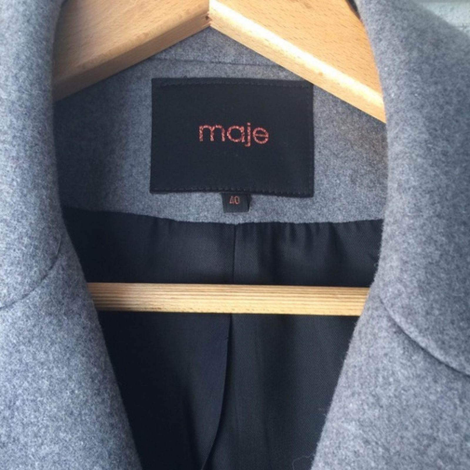 Veste En Cuir Maje Taille 2 (M), Style Moto, Occasion En Très Bon état