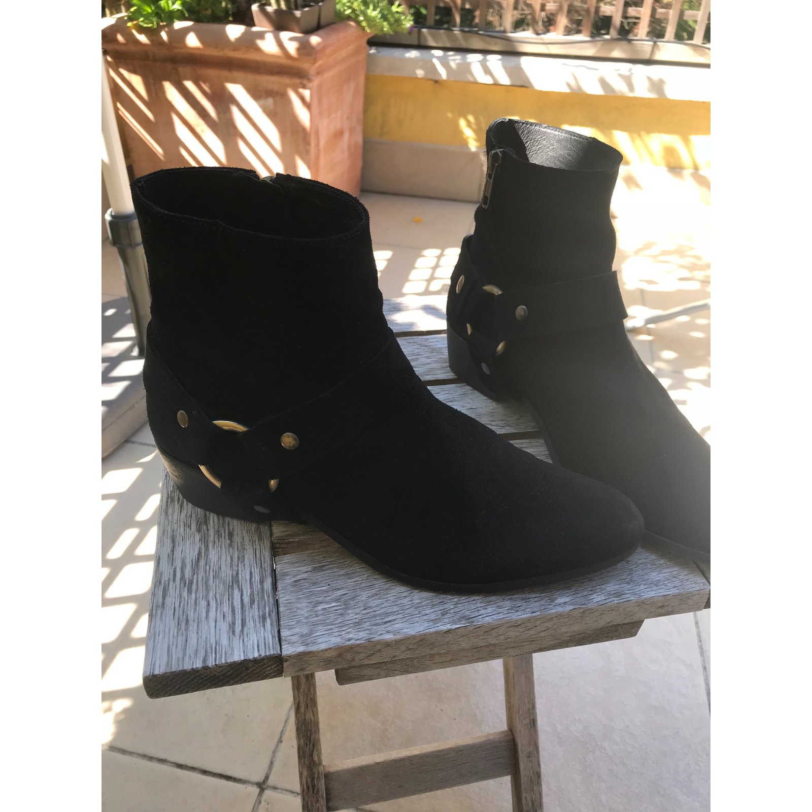 Swildens Ankle boots Black Deerskin ref.78968 Joli Closet