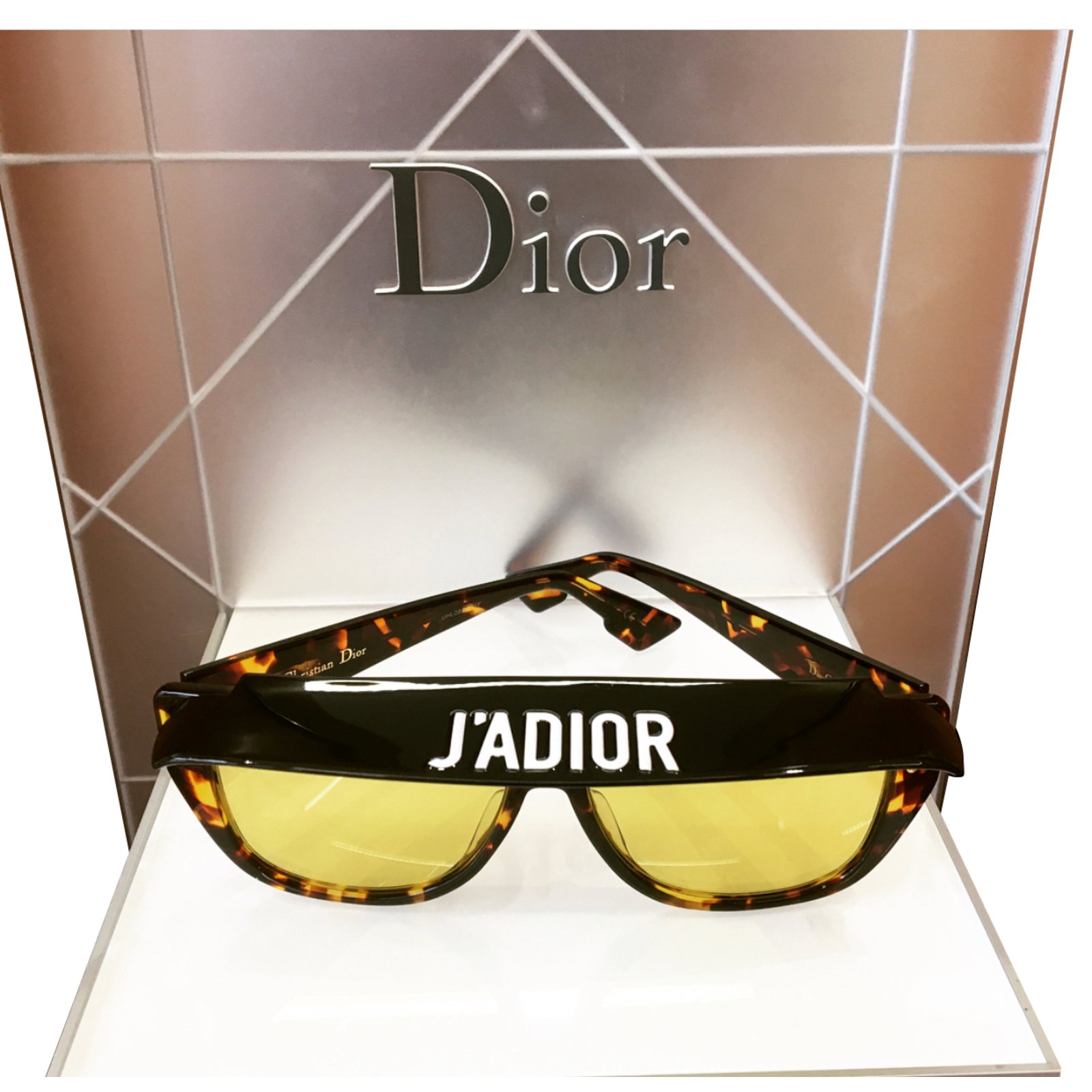 Christian Dior Jadior club2 Yellow Plastic ref.79024 - Joli Closet