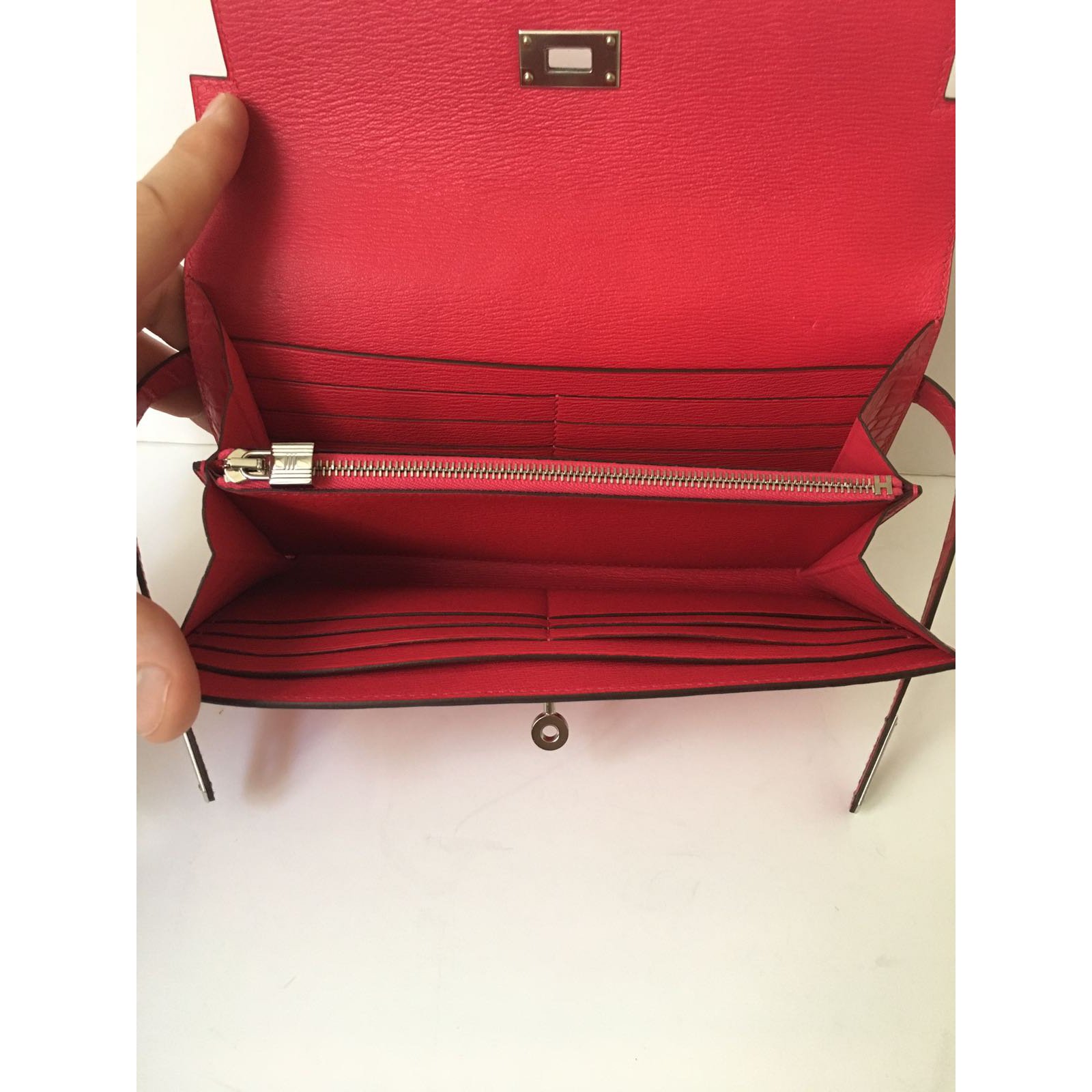 Kelly Hermès wallets Pink Exotic leather ref.79331 - Joli Closet