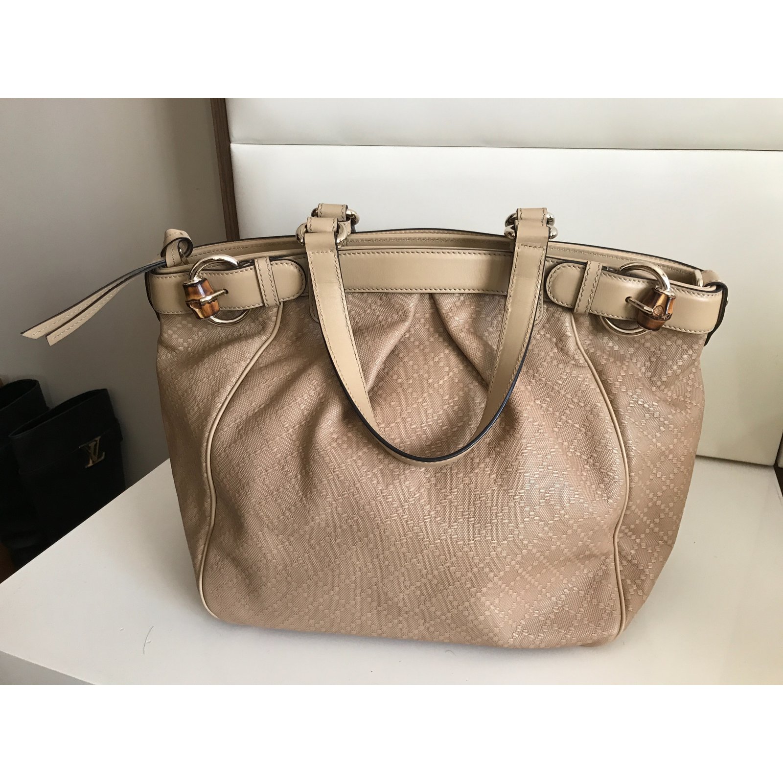 Gucci bag Beige Leather ref.79498 - Joli Closet