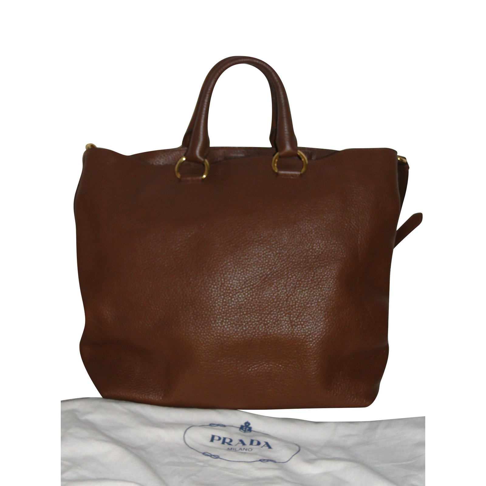 Prada Vitello Brown Leather ref.880456 - Joli Closet