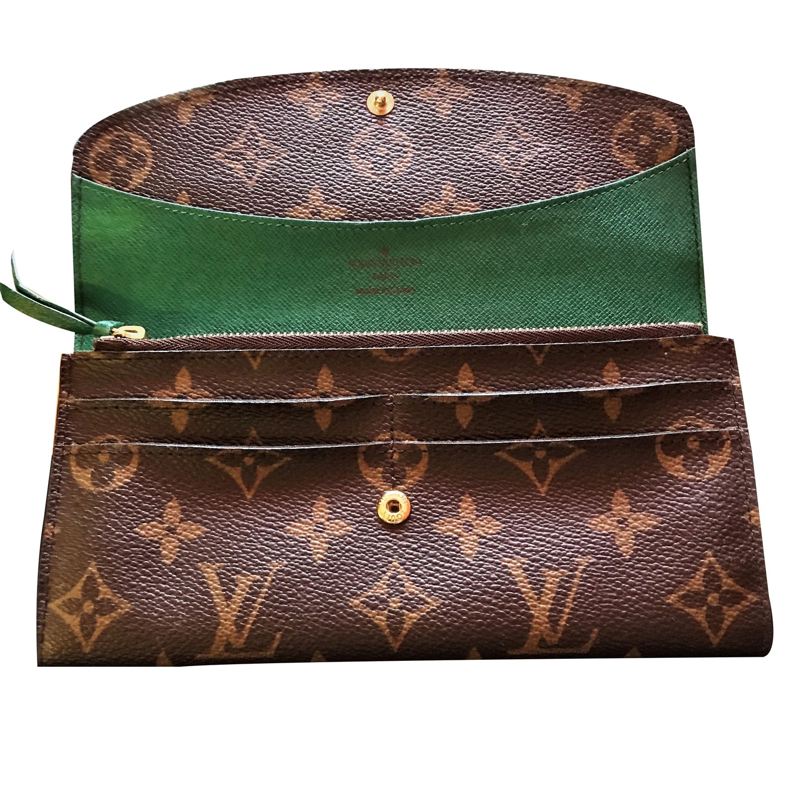 Louis Vuitton Emilie Wallet Limited Edition Green Leather ref.80197 -  Joli Closet