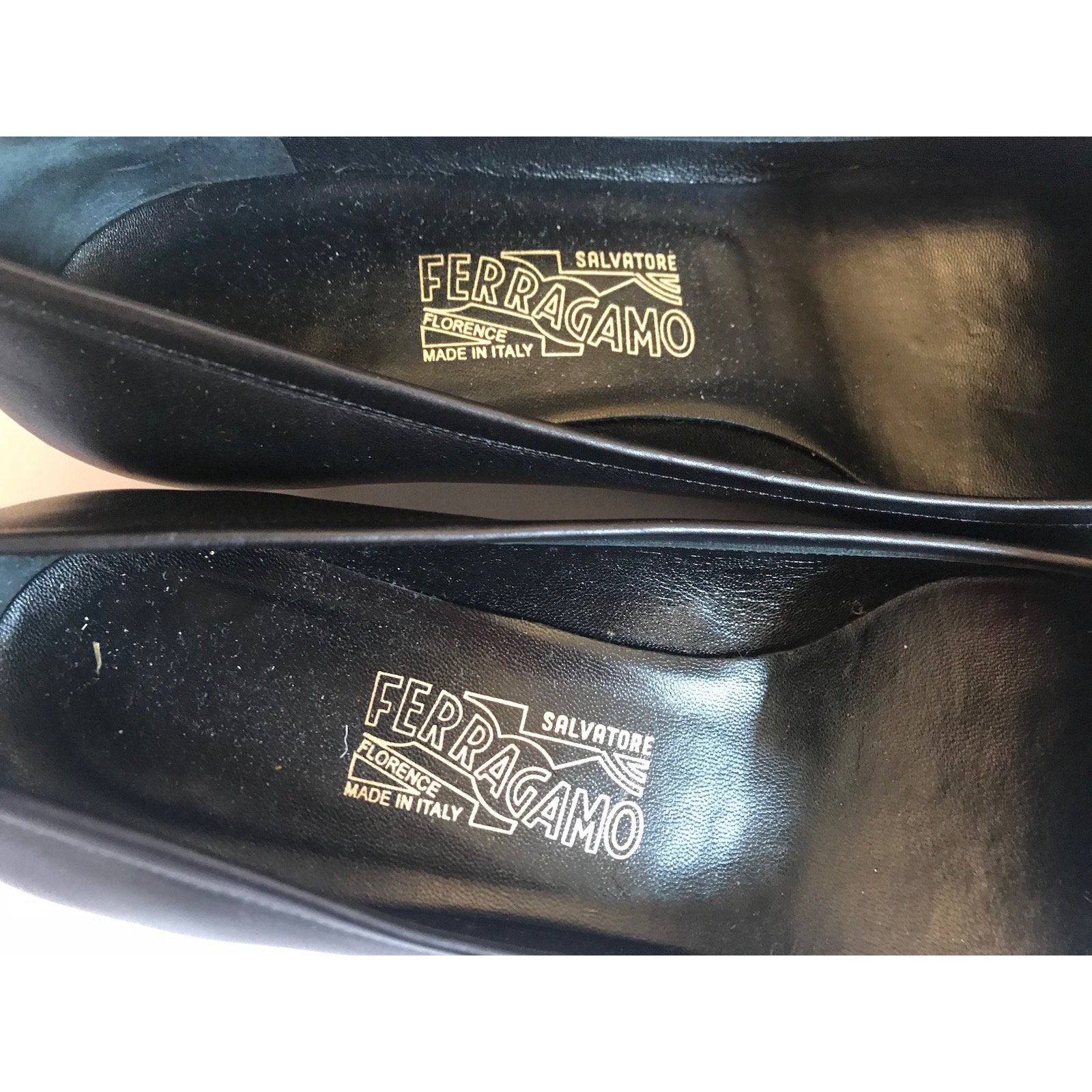 Salvatore Ferragamo Heels Black Leather ref.80320 - Joli Closet