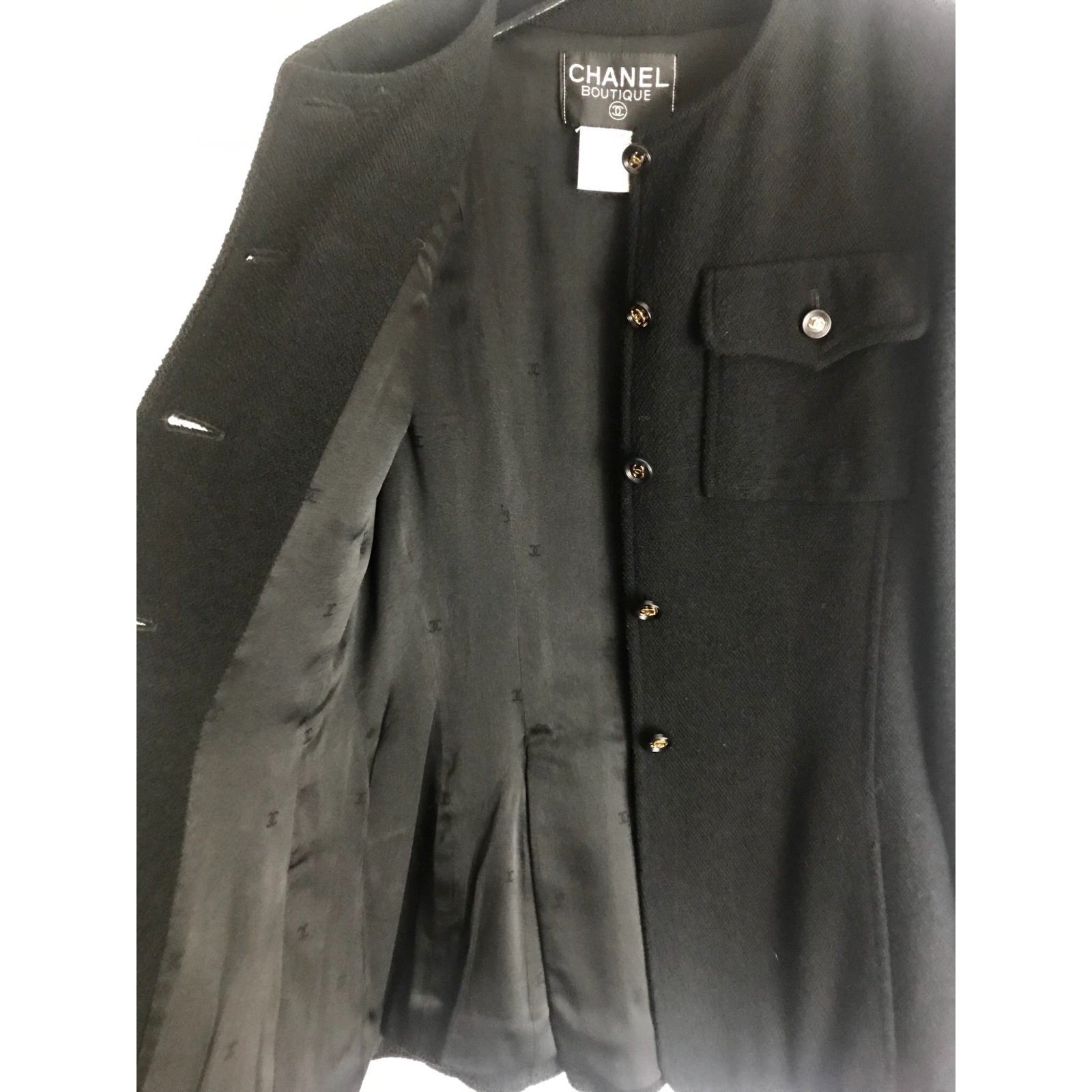 Chanel Jackets Black Wool ref.80489 - Joli Closet