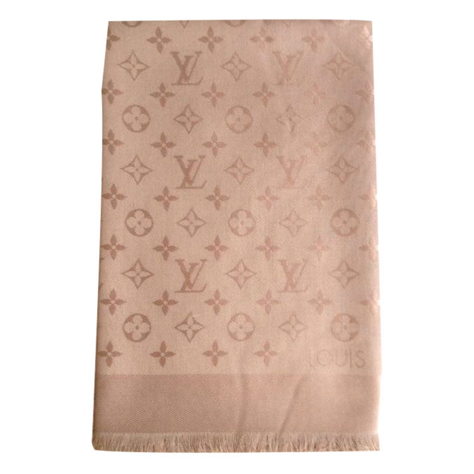 Louis Vuitton Monogram Scarf Brown Cloth ref.166963 - Joli Closet