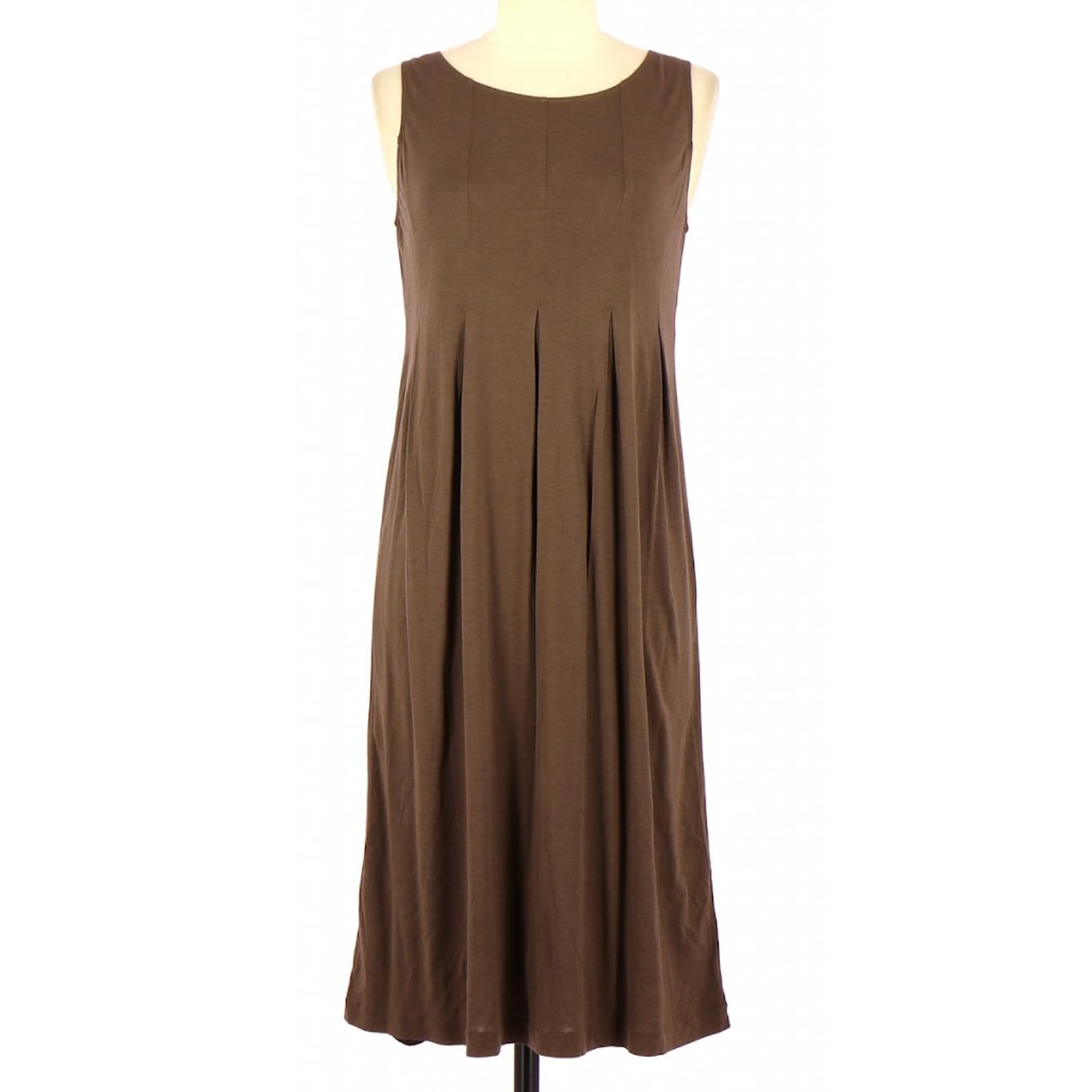 Alain Manoukian Robe Soie Marron ref.81041 - Joli Closet