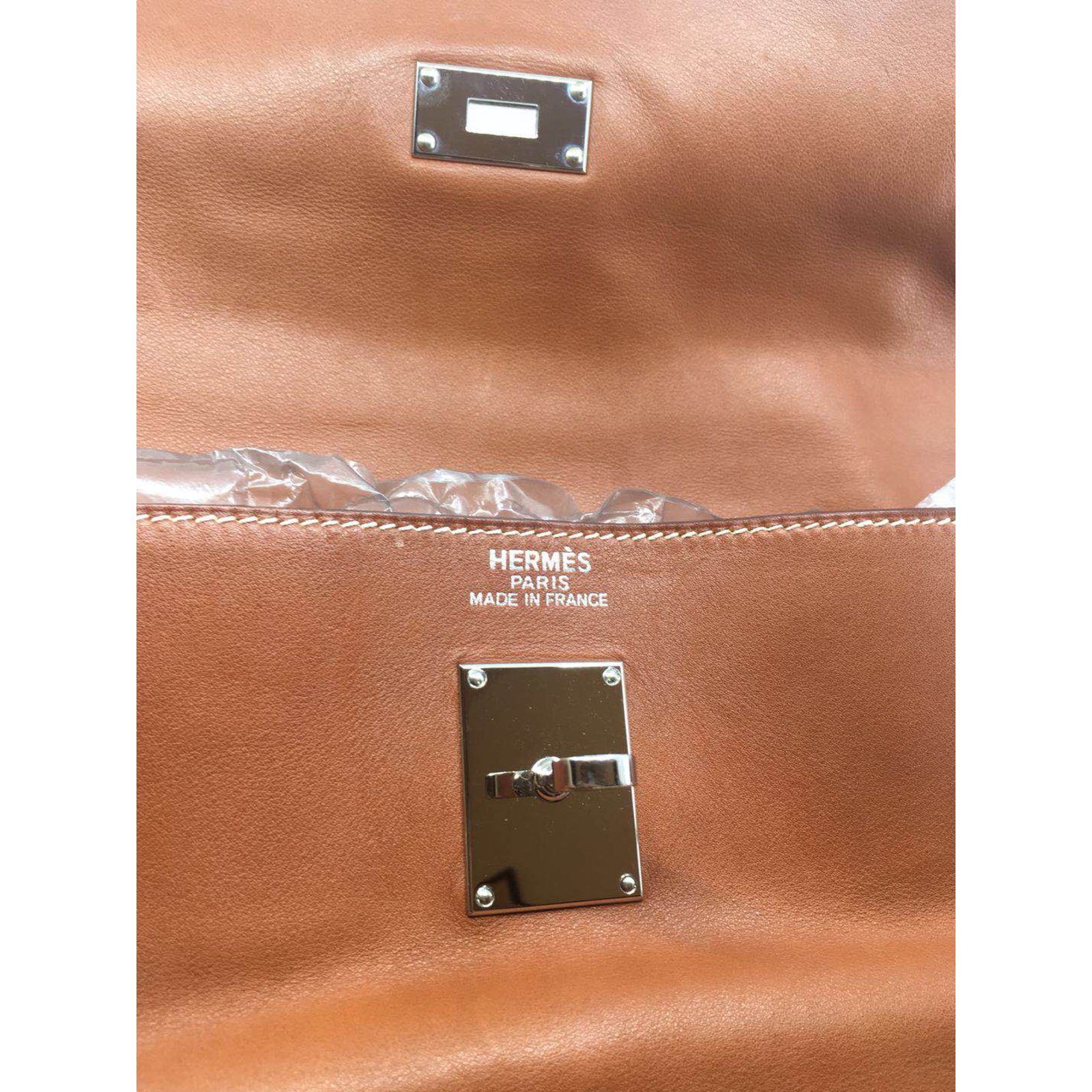 Hermes 50cm Orange H Swift Leather Kelly Relax Shoulder Bag with, Lot  #56011