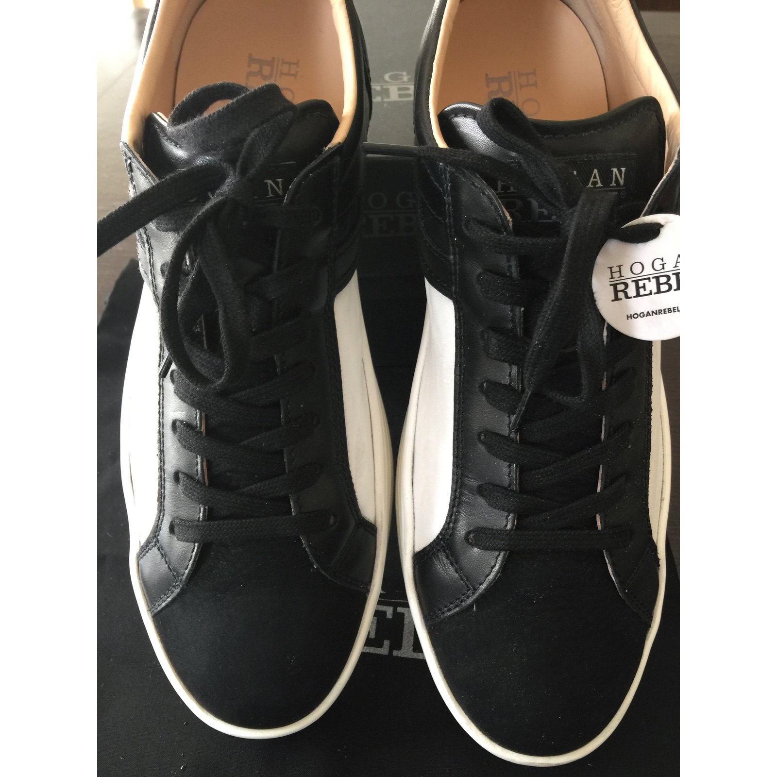 Hogan sneakers Black Leather ref.81486 - Joli Closet