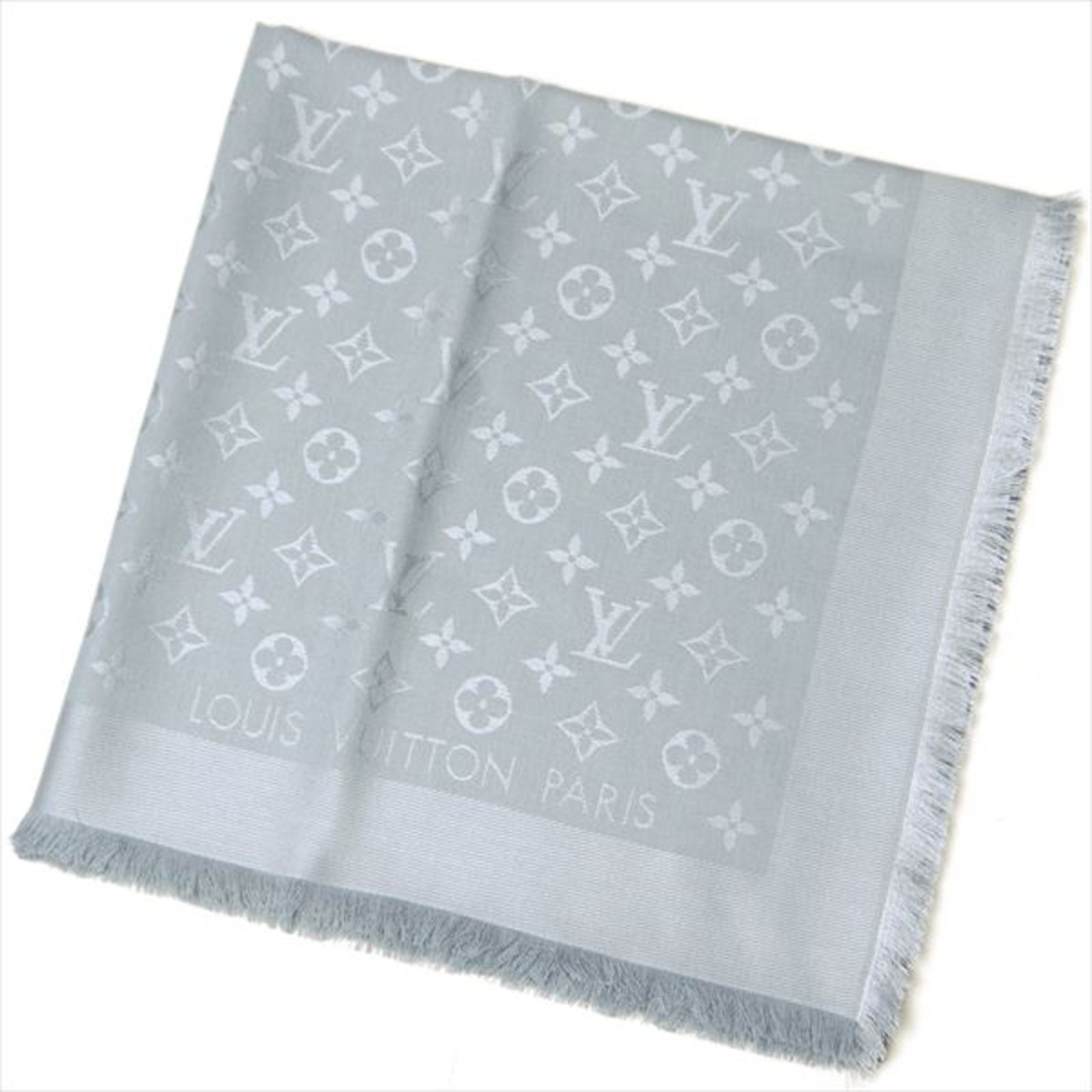 Silk scarf Louis Vuitton Grey in Silk - 34777084