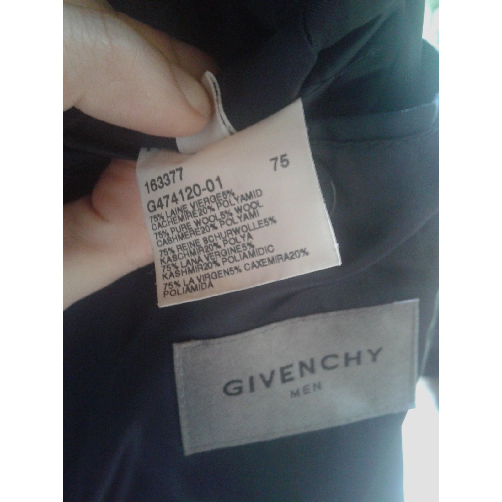 Manteaux homme Givenchy Manteau Cachemire,Laine Bleu foncé Manteaux homme Givenchy Manteau Cachemire,Laine Bleu foncé