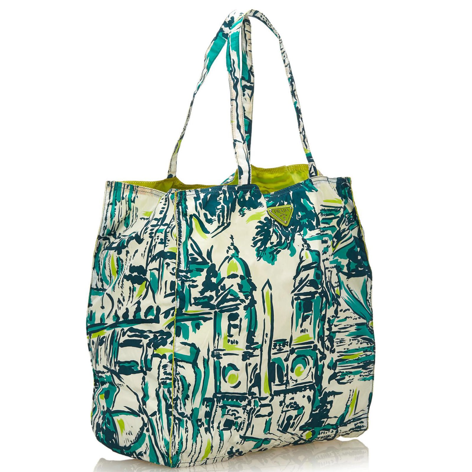 Prada // Green Nylon Shopper Tote Bag – VSP Consignment