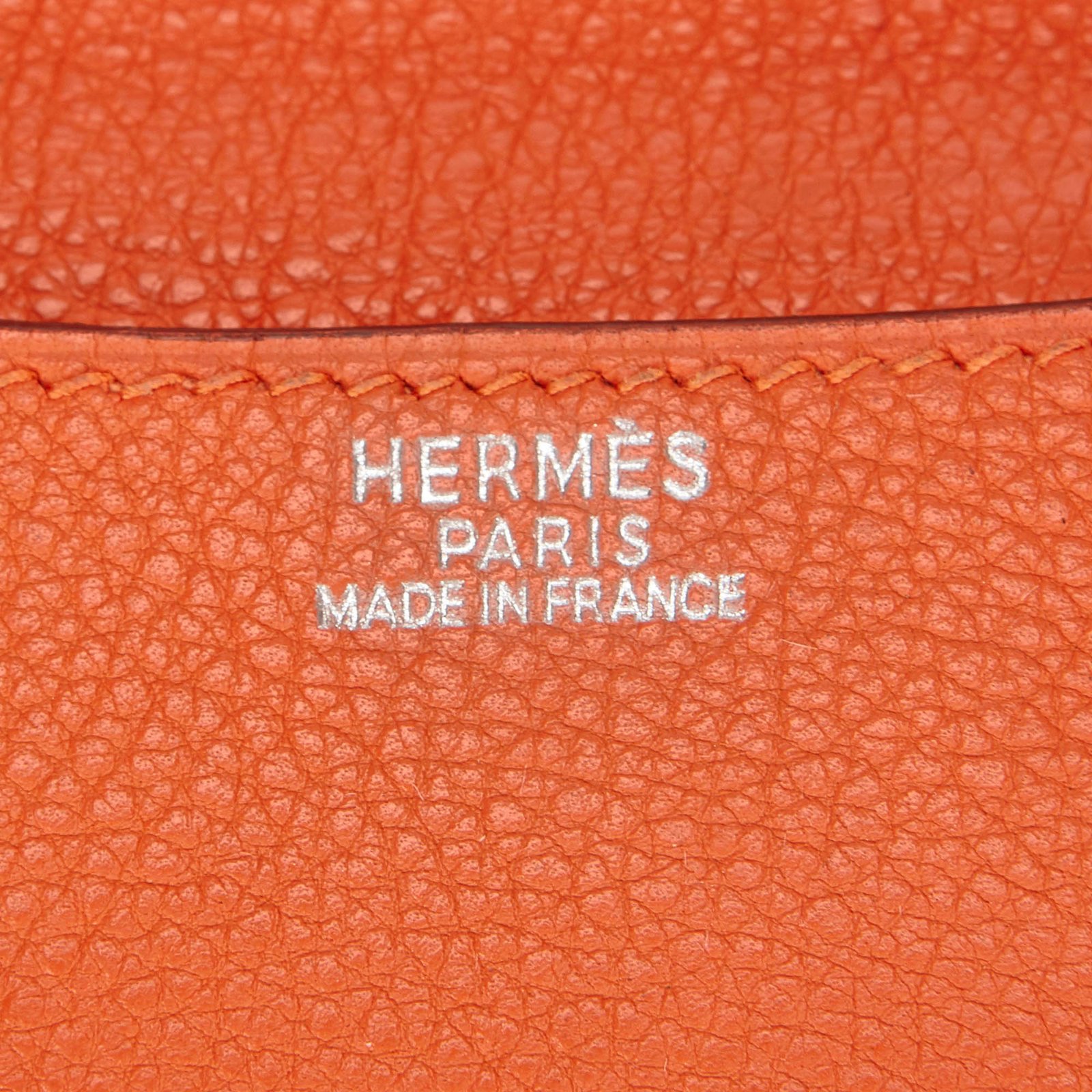 Hermès Leather Amelie Orange ref.83056 - Joli Closet