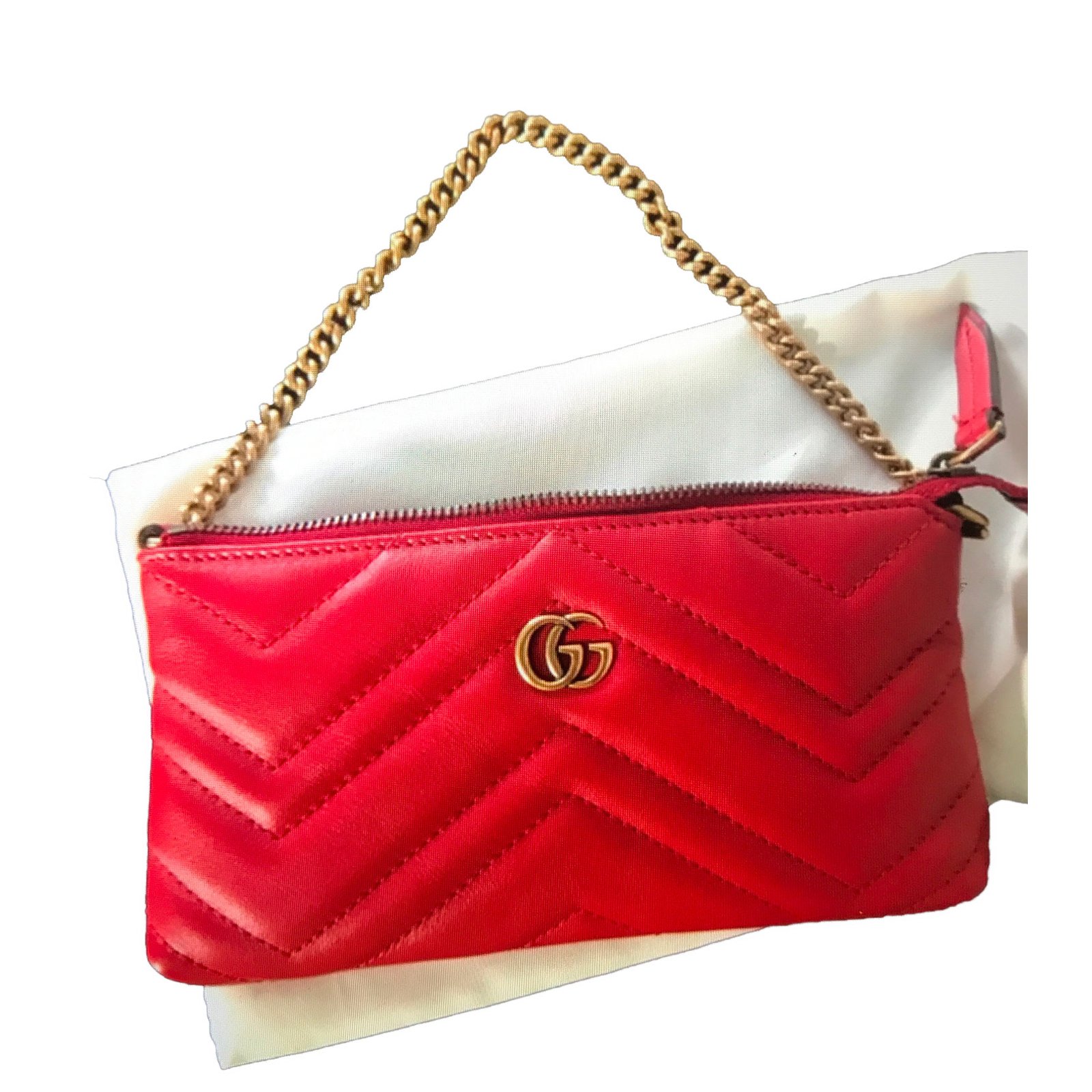 Gucci Clutch Bags Red Leather Ref83265 Joli Closet 8061