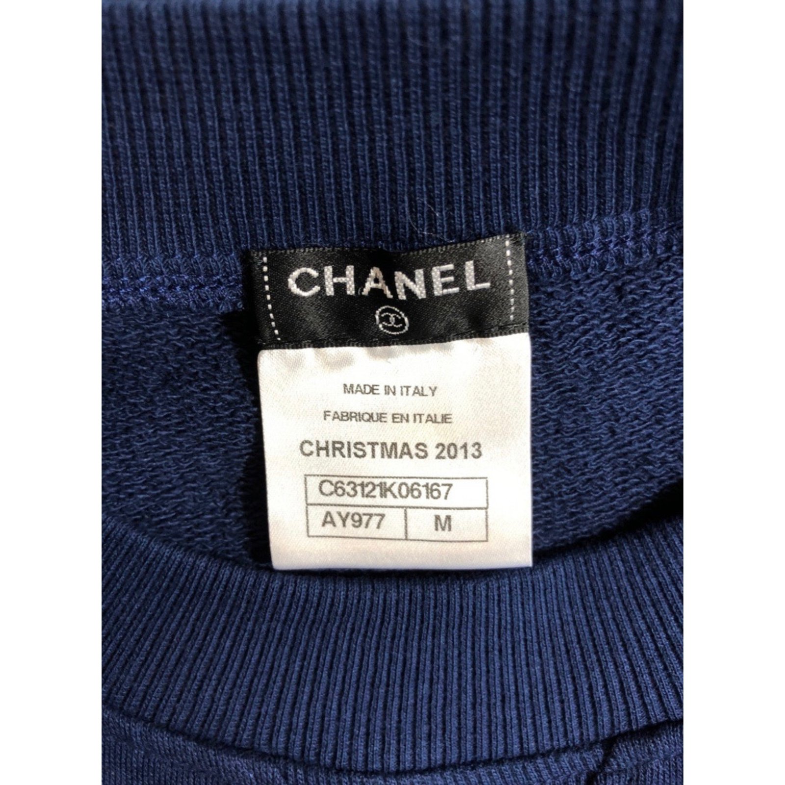 Chanel Knitwear Navy blue Cotton ref.83736 - Joli Closet