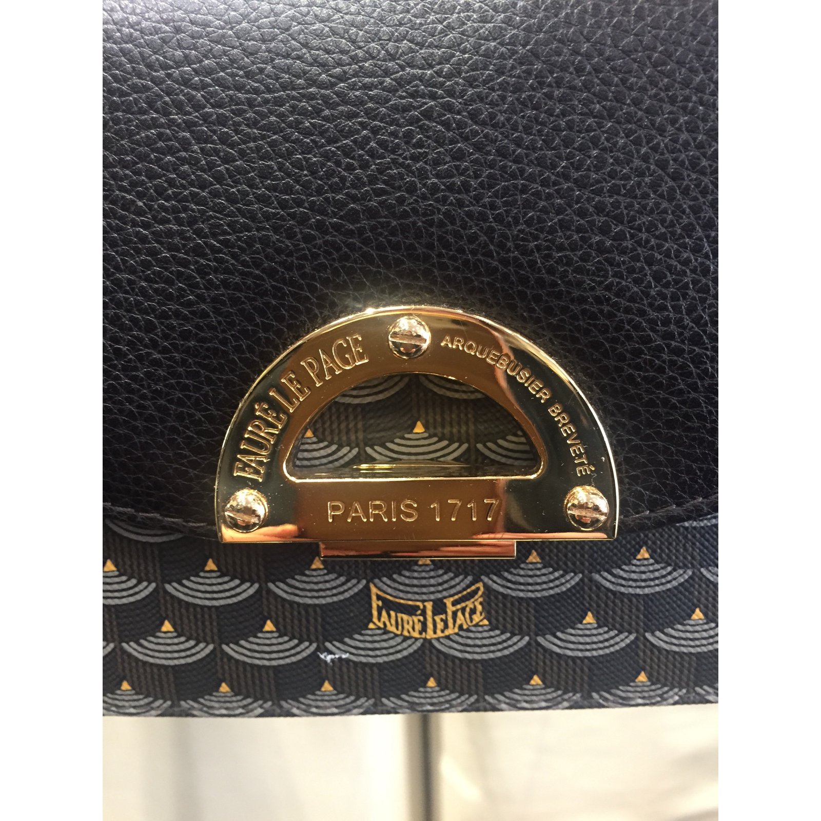 Fauré Le Page Handbag Black Leather ref.84051 - Joli Closet