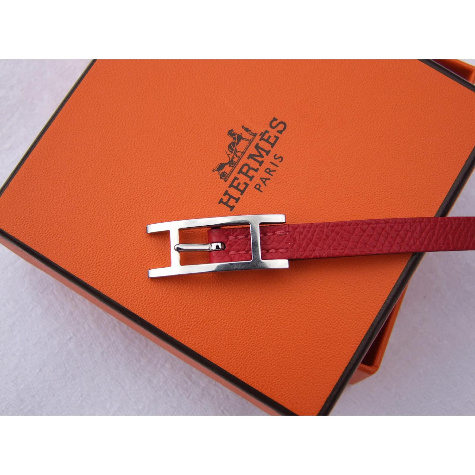 Hermès Bracelets Red Leather ref.84289 Joli Closet