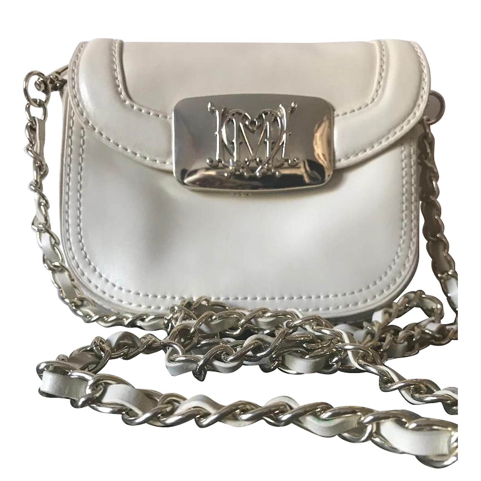 Love Moschino Shoulder bag Cream Leather ref.84319 Joli Closet
