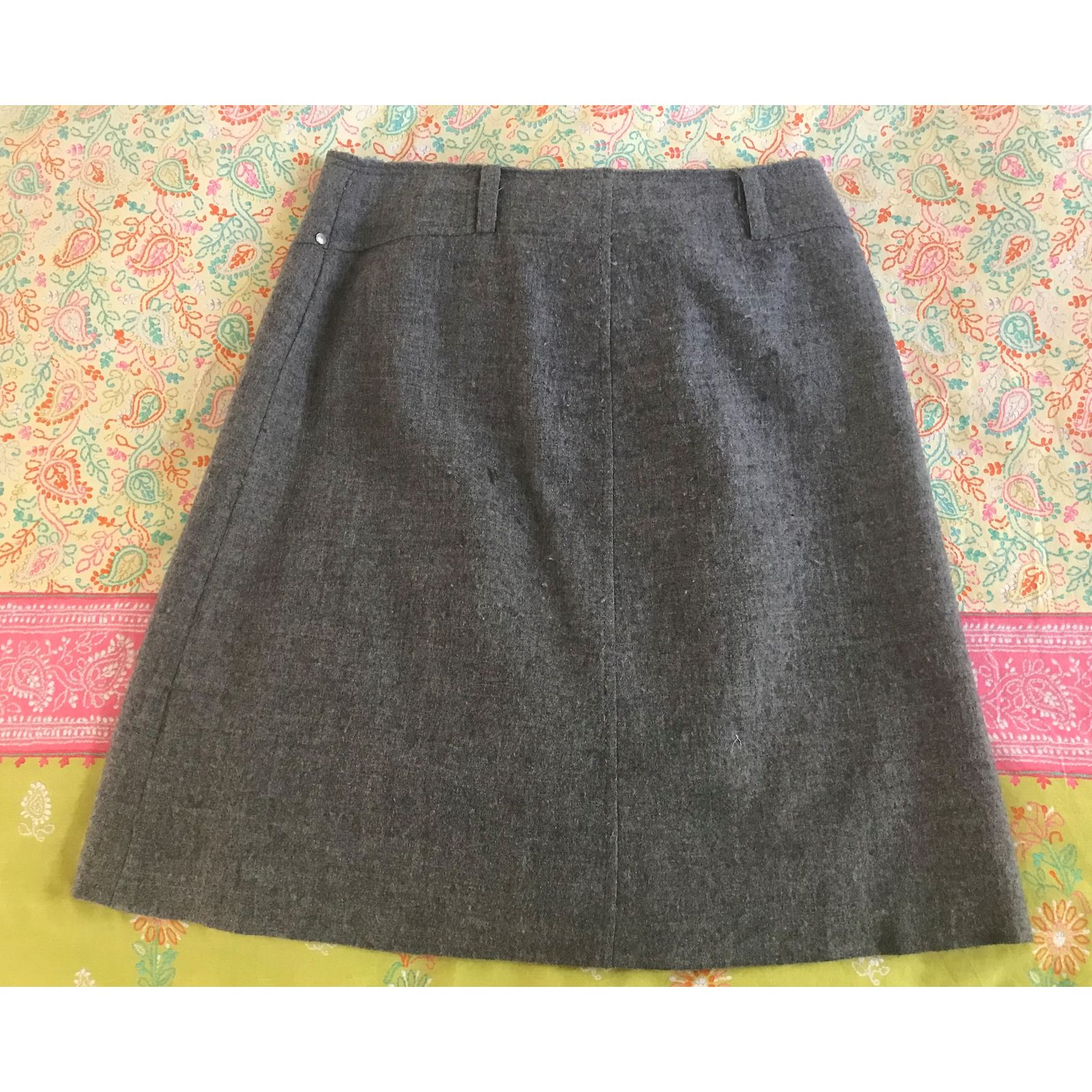 Tailleur Jupe En Laine Gris MARELLA - Taille 42 (IT 48) - Neuf Avec étiquettes - Valeur D'origine 440€ - Fabriqué En Italie
