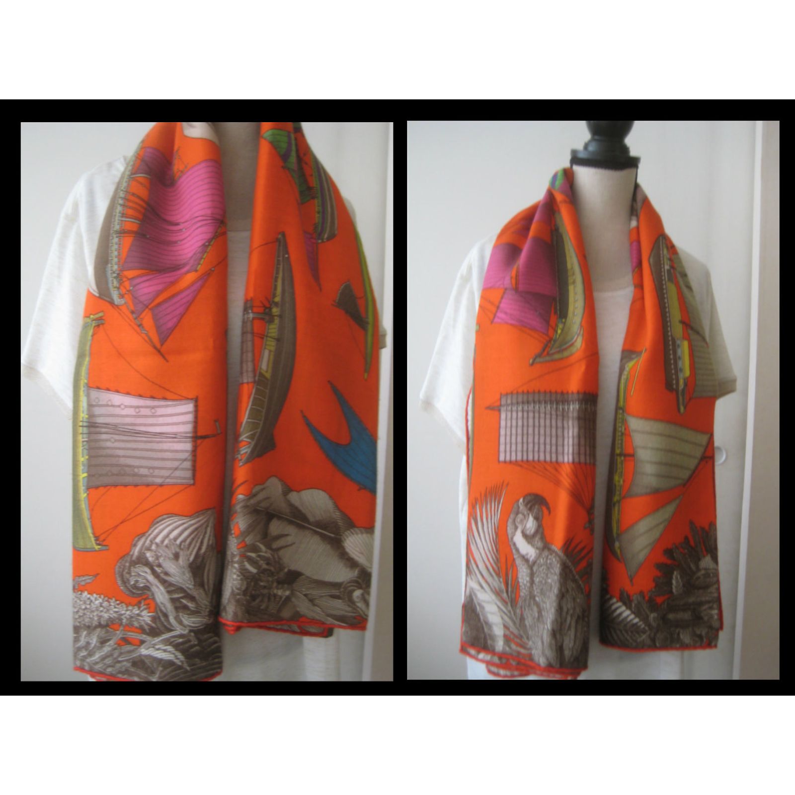 Top Cachemire Orange Joseph Janard Taille 36 - Occasion Très Bon état - Réf. KoS917