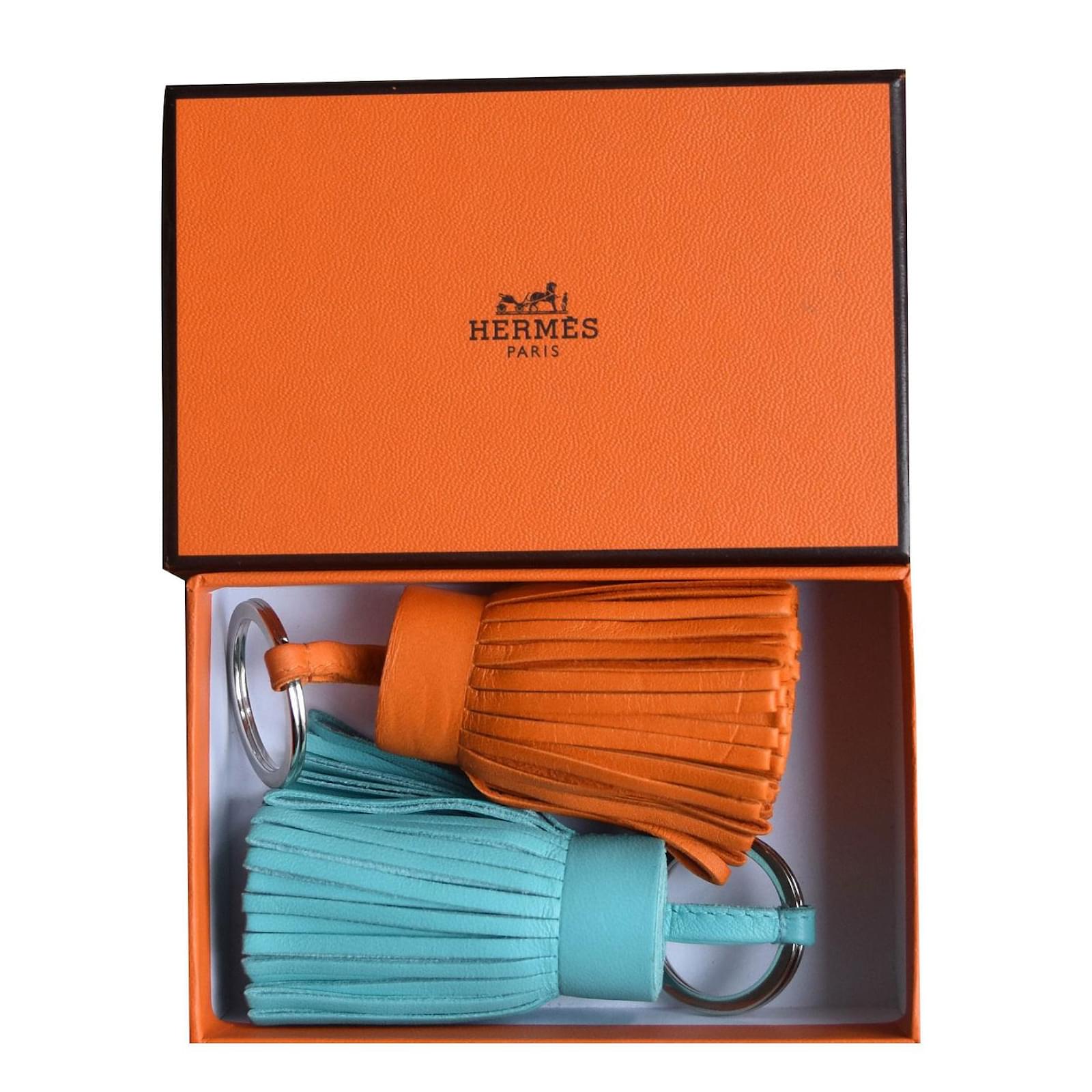 Hermès Carmen key chain Orange Leather ref.85038 Joli Closet