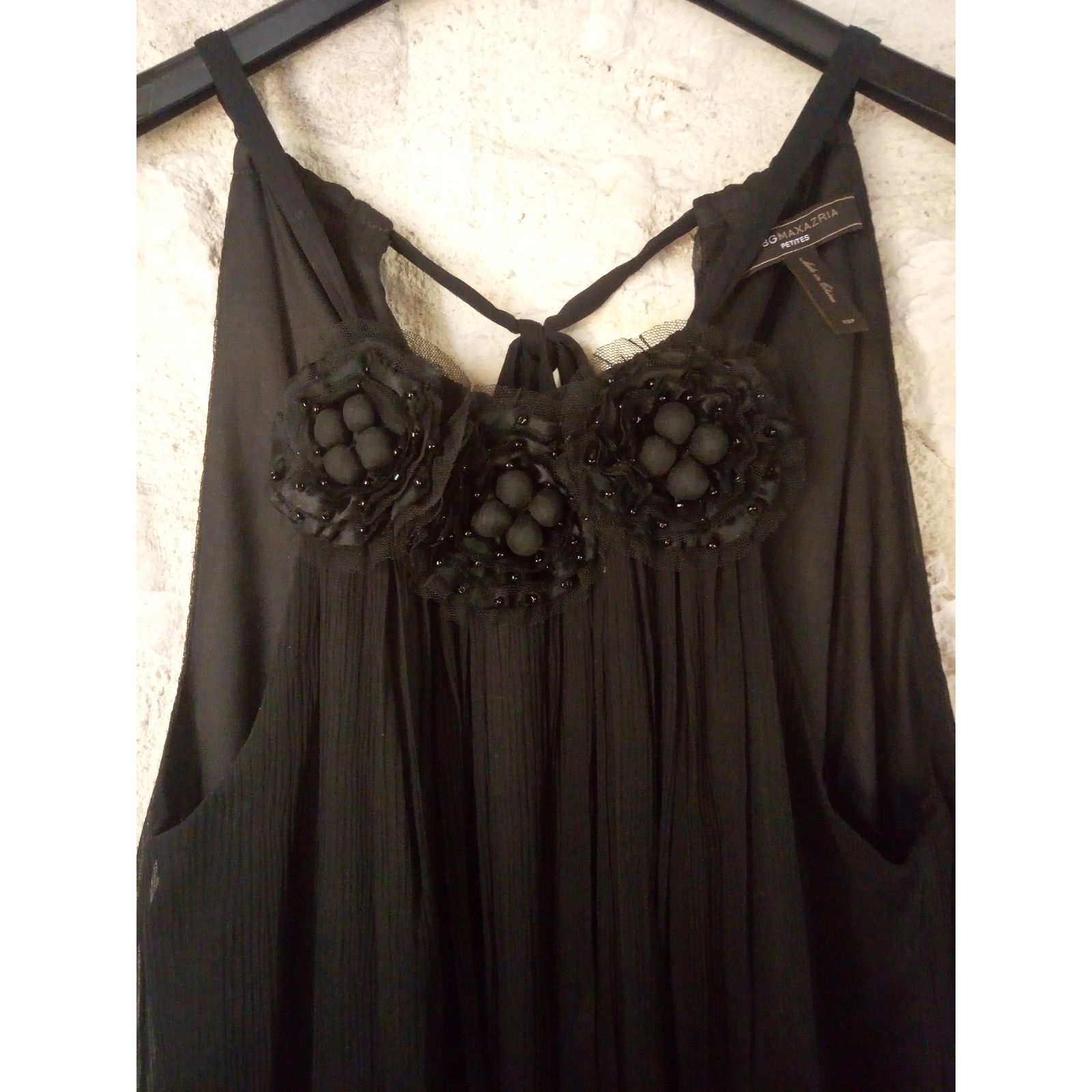 Robe D'été BCBG Max Azria En Soie Noire - Taille 6 (36/38 FR) - Authentique