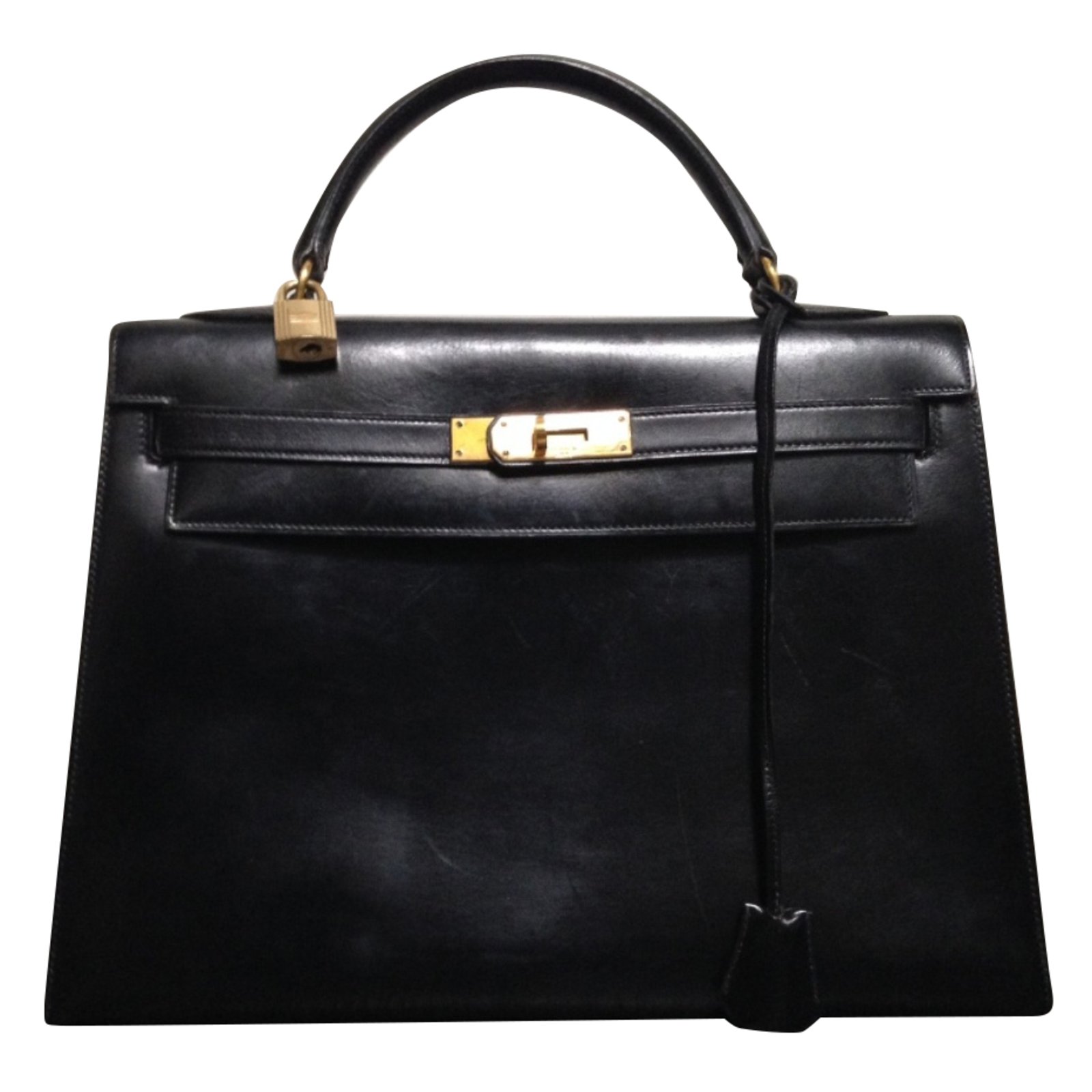 Herm s Kelly  32  Cuir Noir ref 85246 Joli Closet