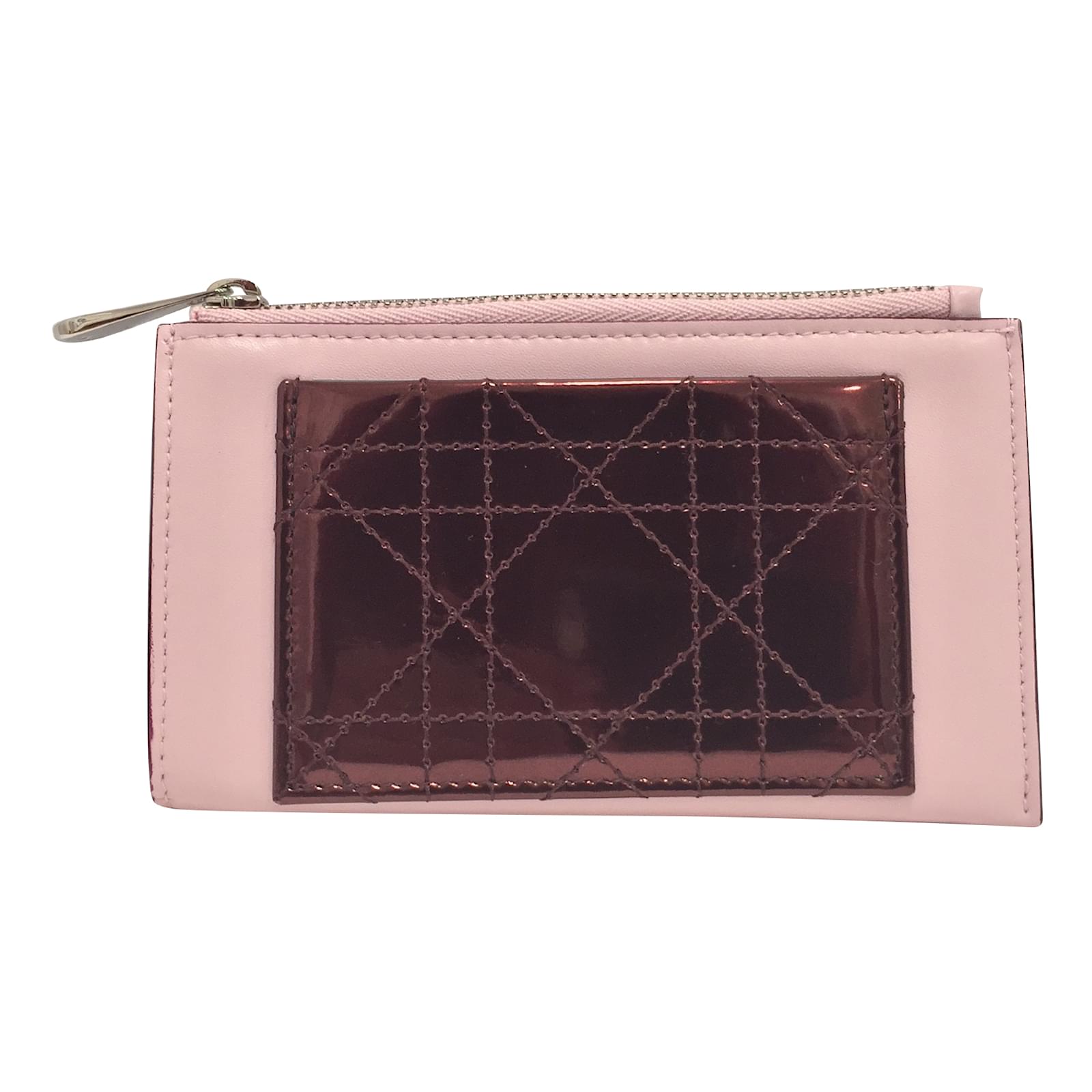 Christian Dior card holder Pink Leather ref.85370 Joli Closet