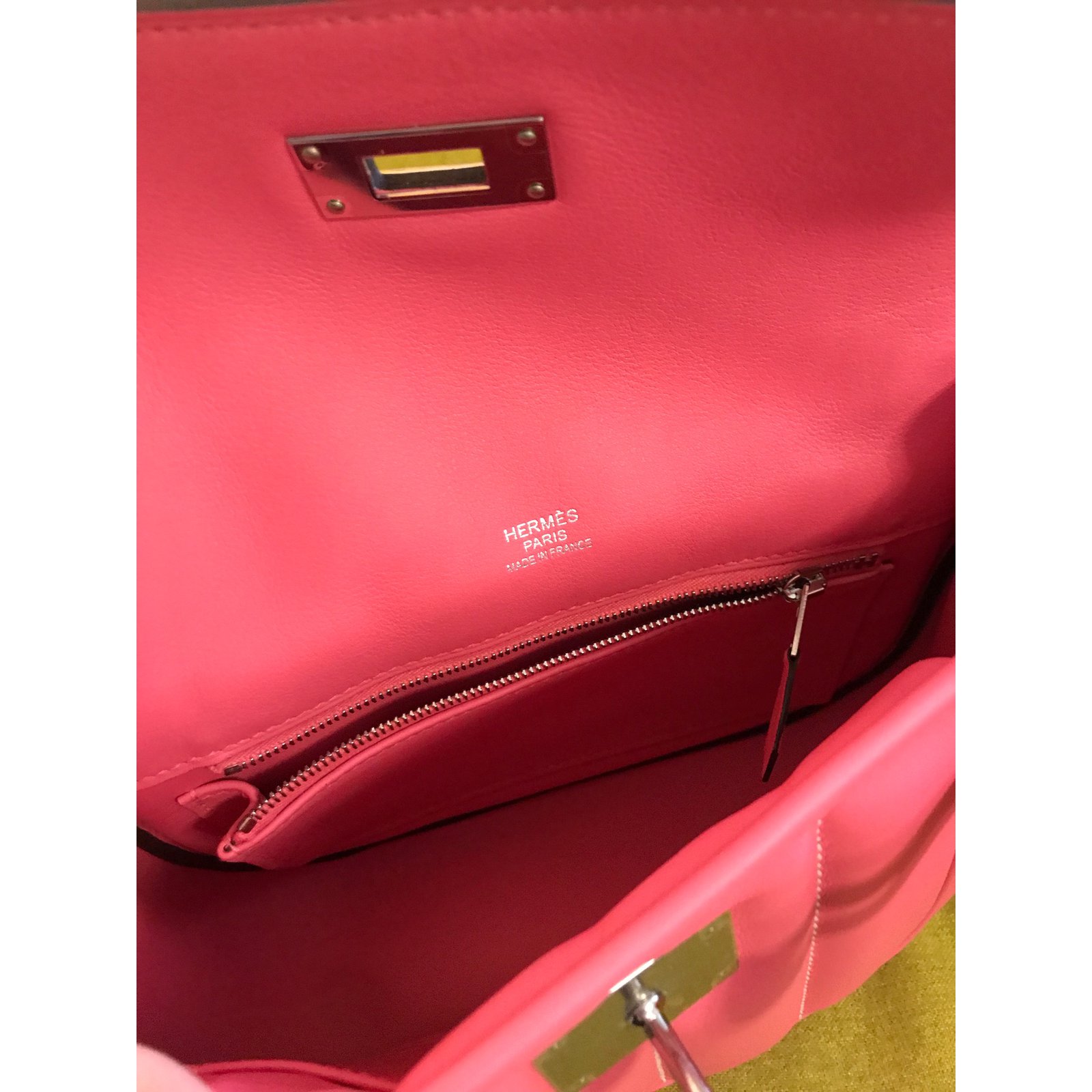 Hermès mini Berline Pink Leather ref.85585 - Joli Closet