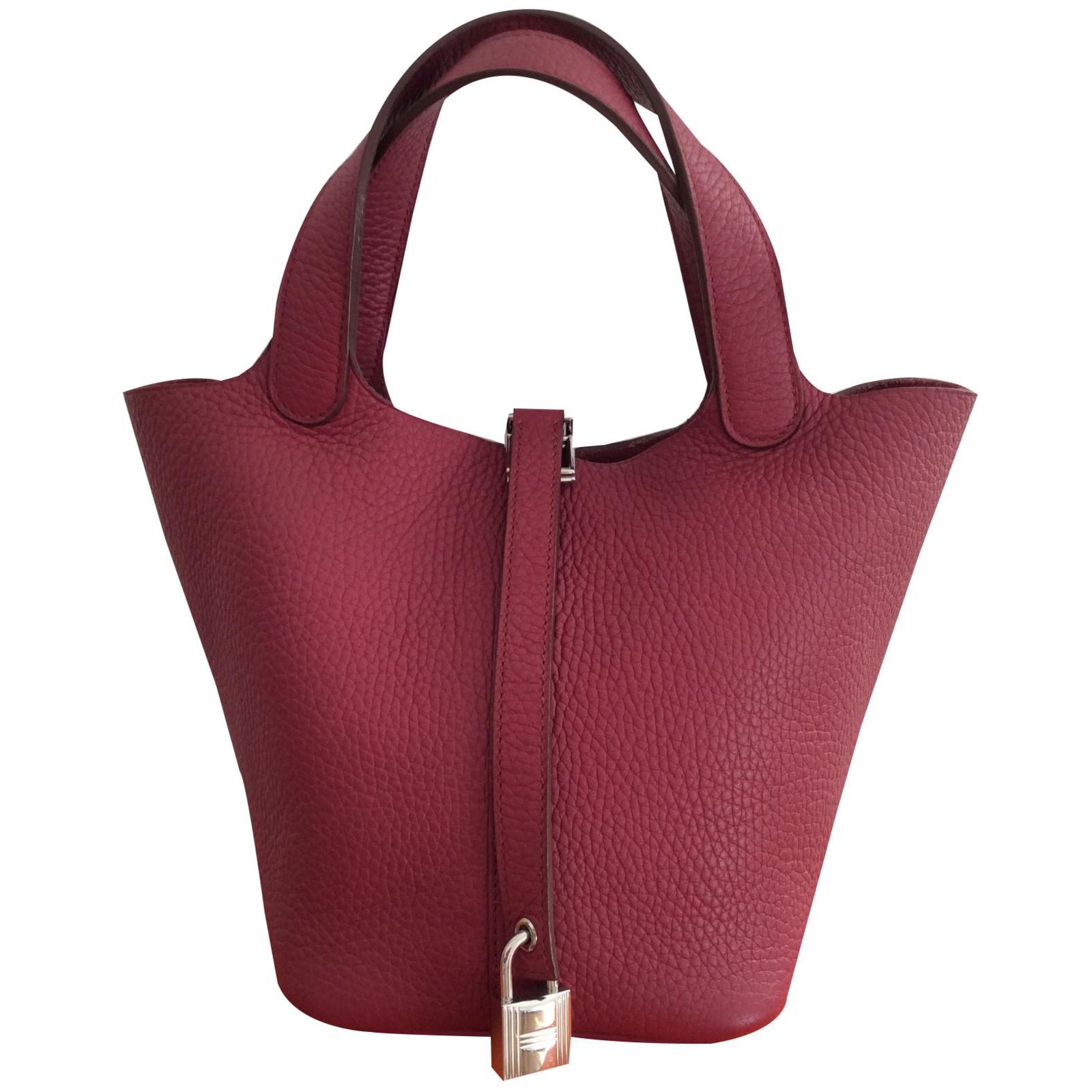 Picotin leather tote Hermès Red in Leather - 29820112