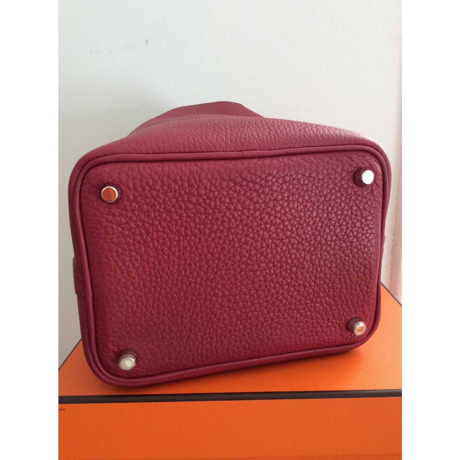 Hermès Picotin Dark red Leather ref.157751 - Joli Closet