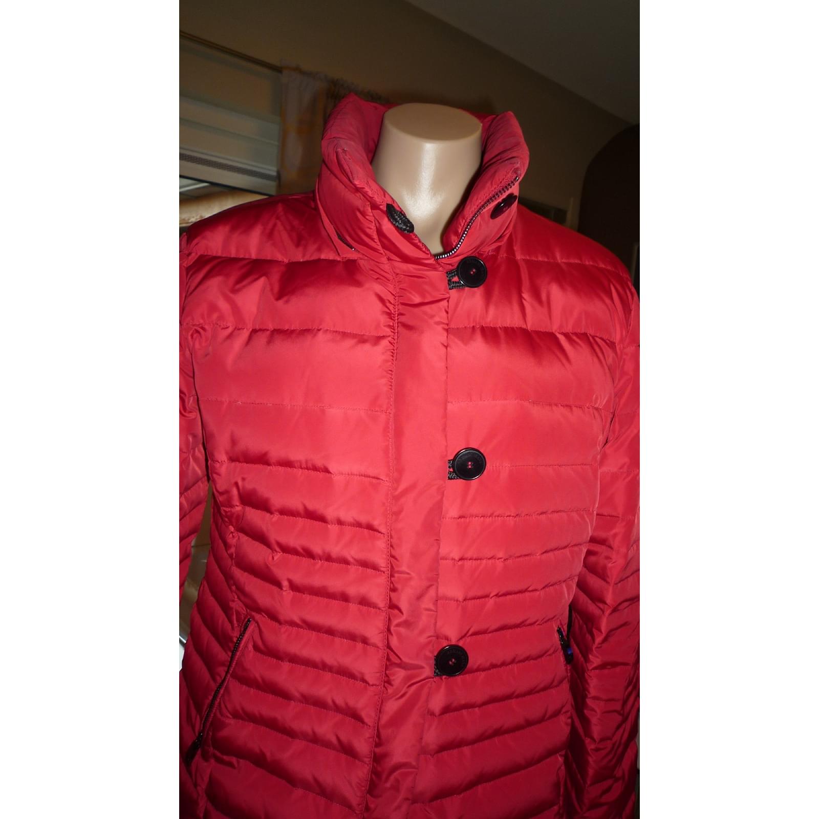 armani coat with fur hood