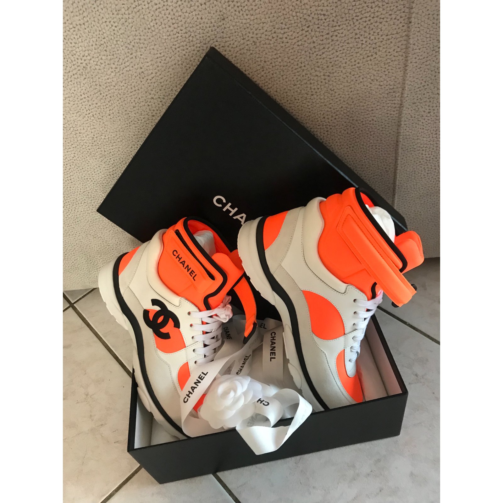 Chanel Sneakers Orange