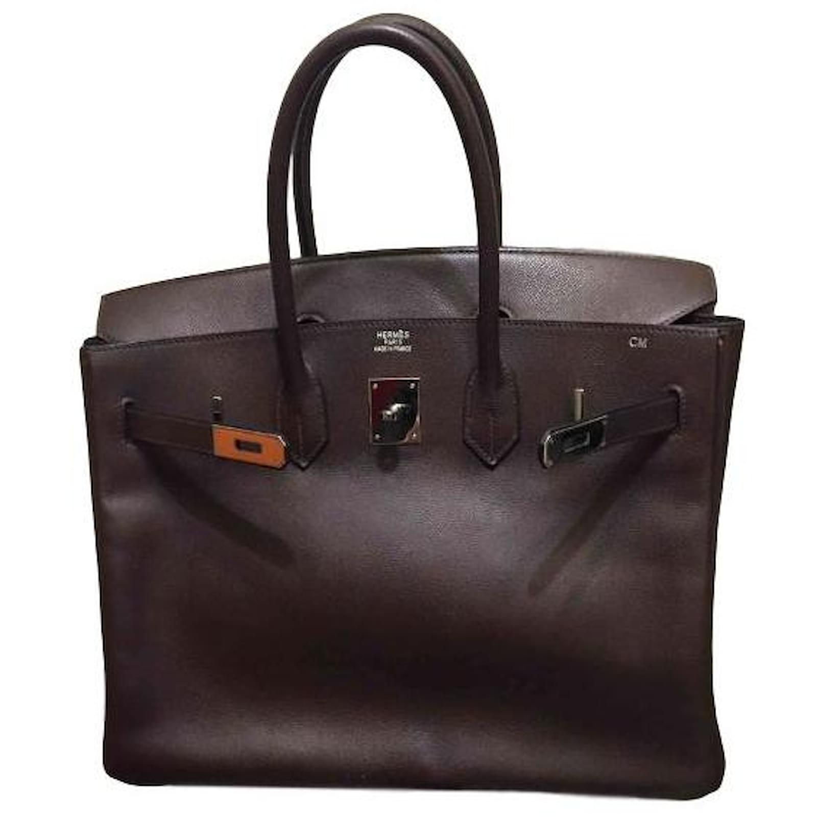 Herm?�s Birkin 35 Cuir Marron ref.86395 - Joli Closet