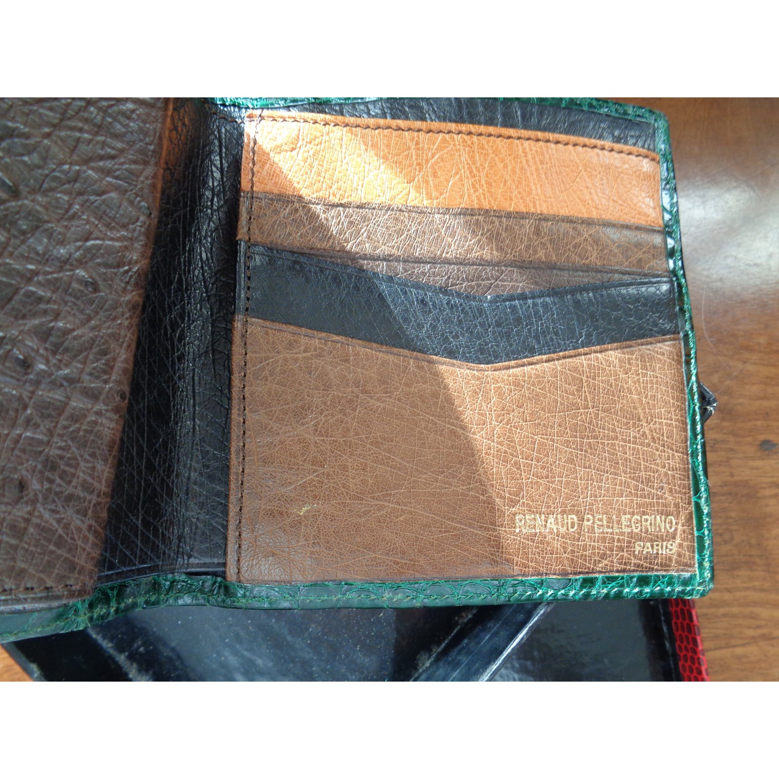 Renaud Pellegrino wallet Green Exotic leather ref.86482 - Joli Closet