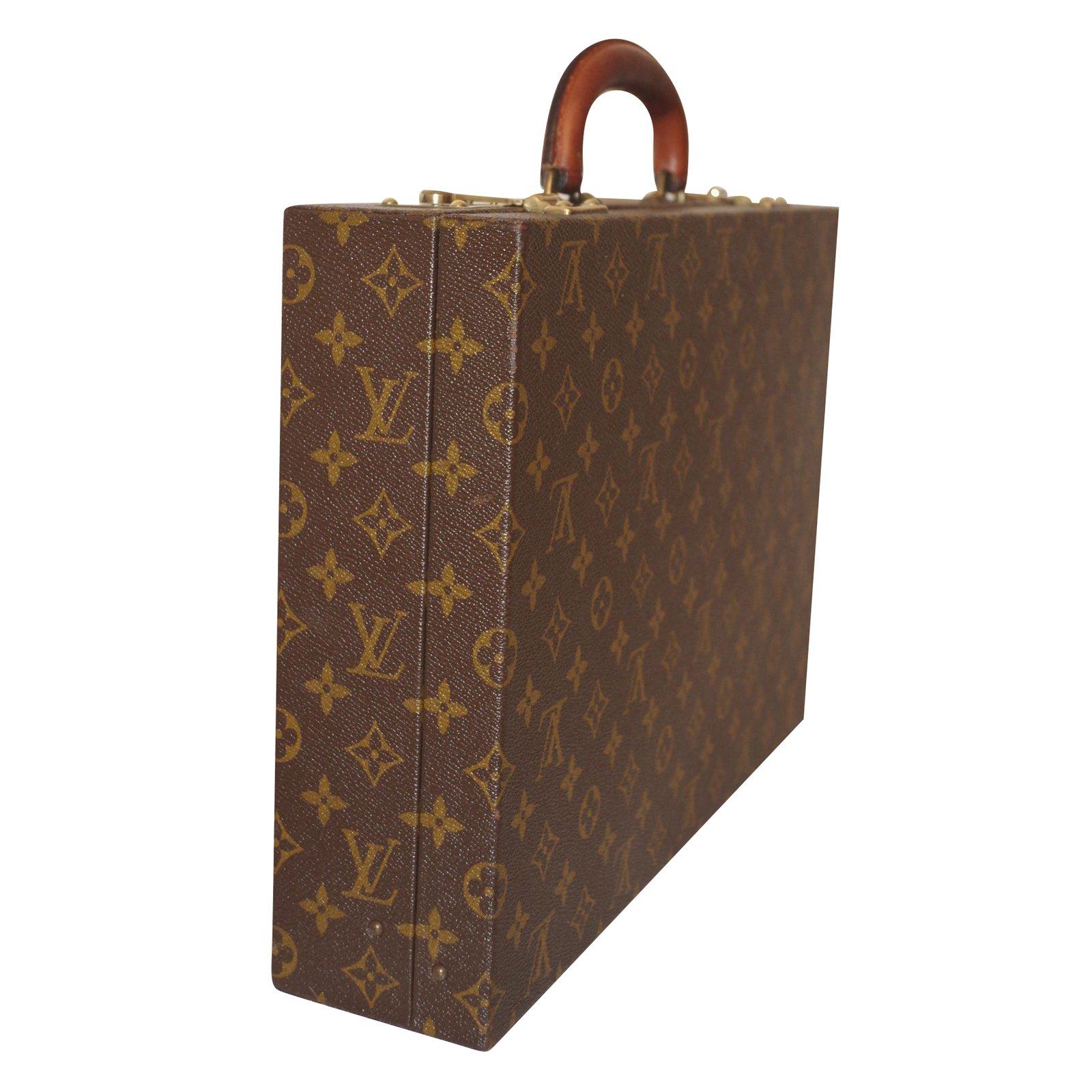 Louis Vuitton Bags Briefcases Brown Leather Cloth ref.50487 - Joli