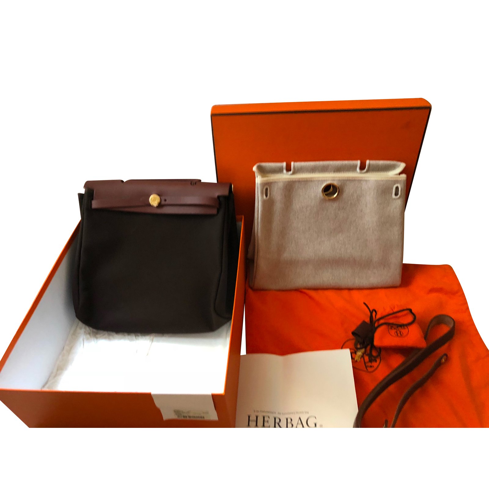 Hermès Herbag PM Brown Cloth ref.86614 - Joli Closet