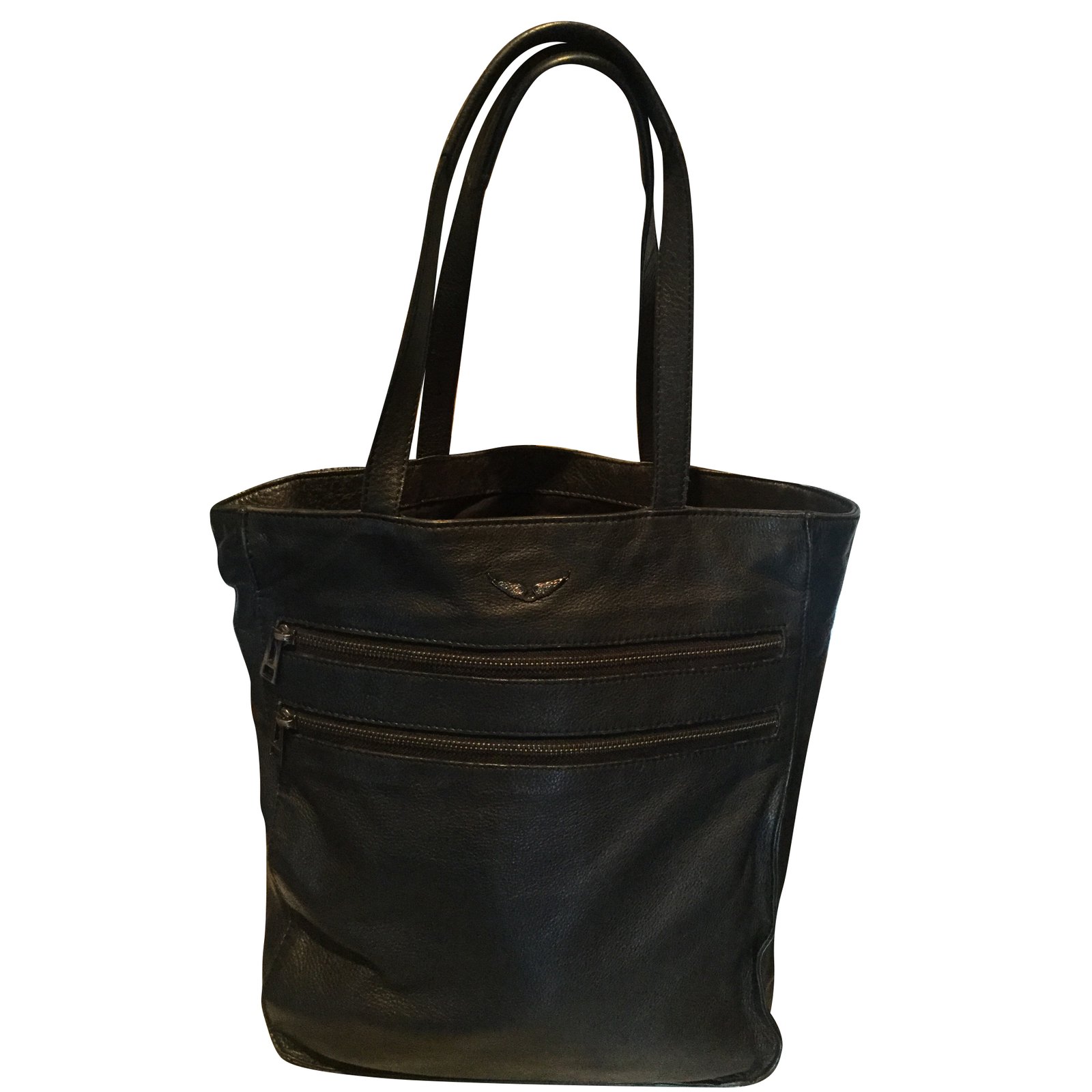 Zadig & Voltaire Tote bag Khaki Leather ref.85250 - Joli Closet
