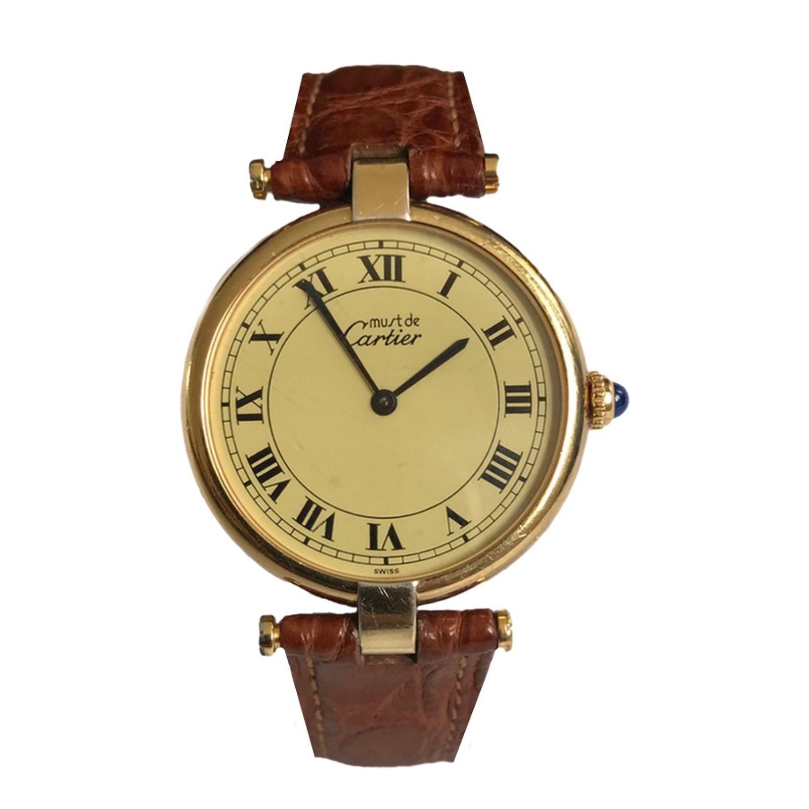 Bracelet De Montre En Cuir Marron VENDÔME Pour Femme - Neuf Sans étiquette