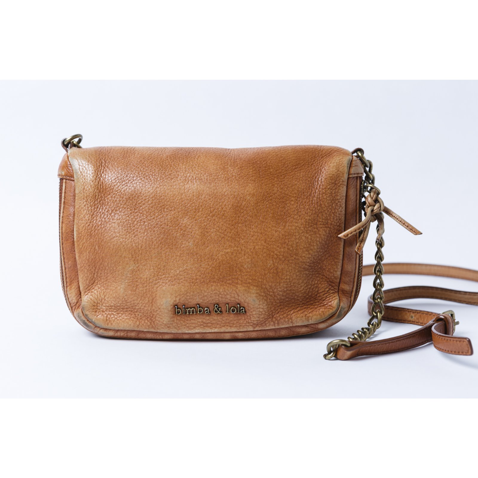 Leather crossbody bag Bimba y Lola Burgundy in Leather - 37830827