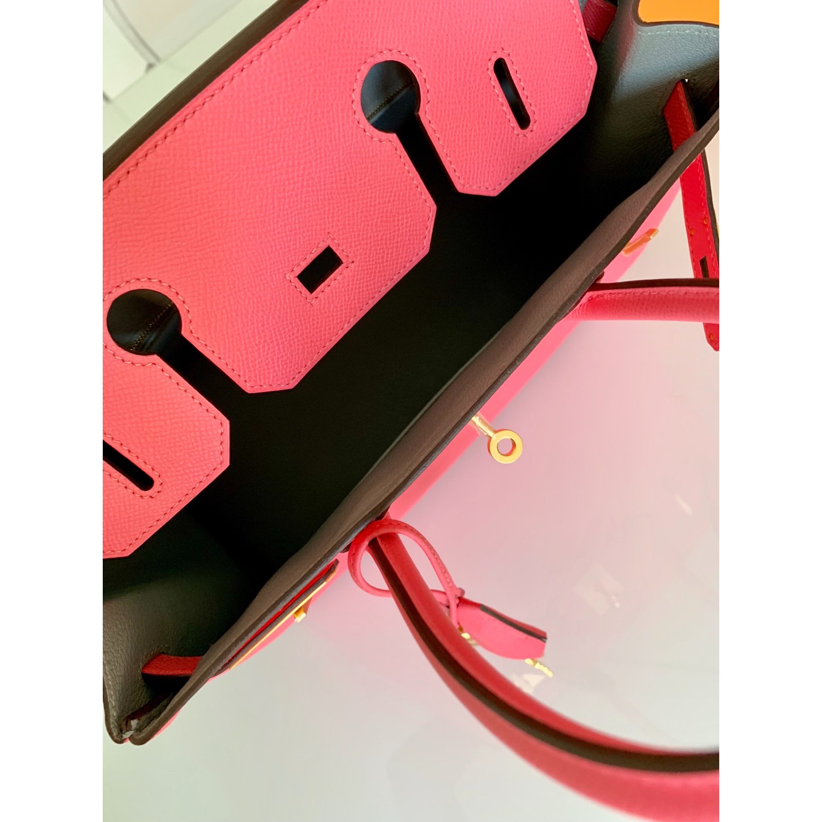 Hermès Special order Birkin 30 - Horseshoe Pink Leather ref.87537