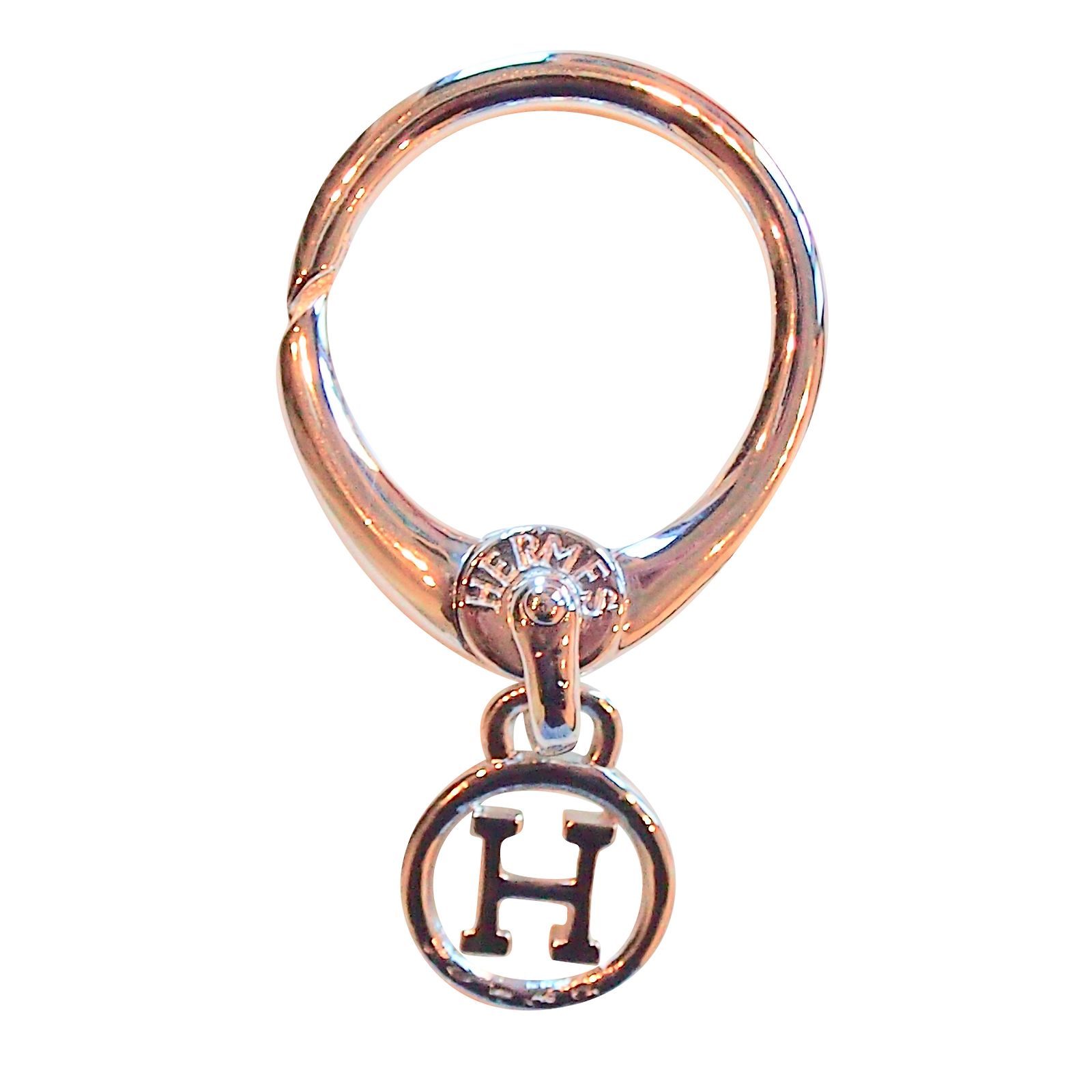 Porte-clés Argenté En Forme De Fleur Rose - 20x15mm, Bijou Fantaisie - Neuf Sans Emballage